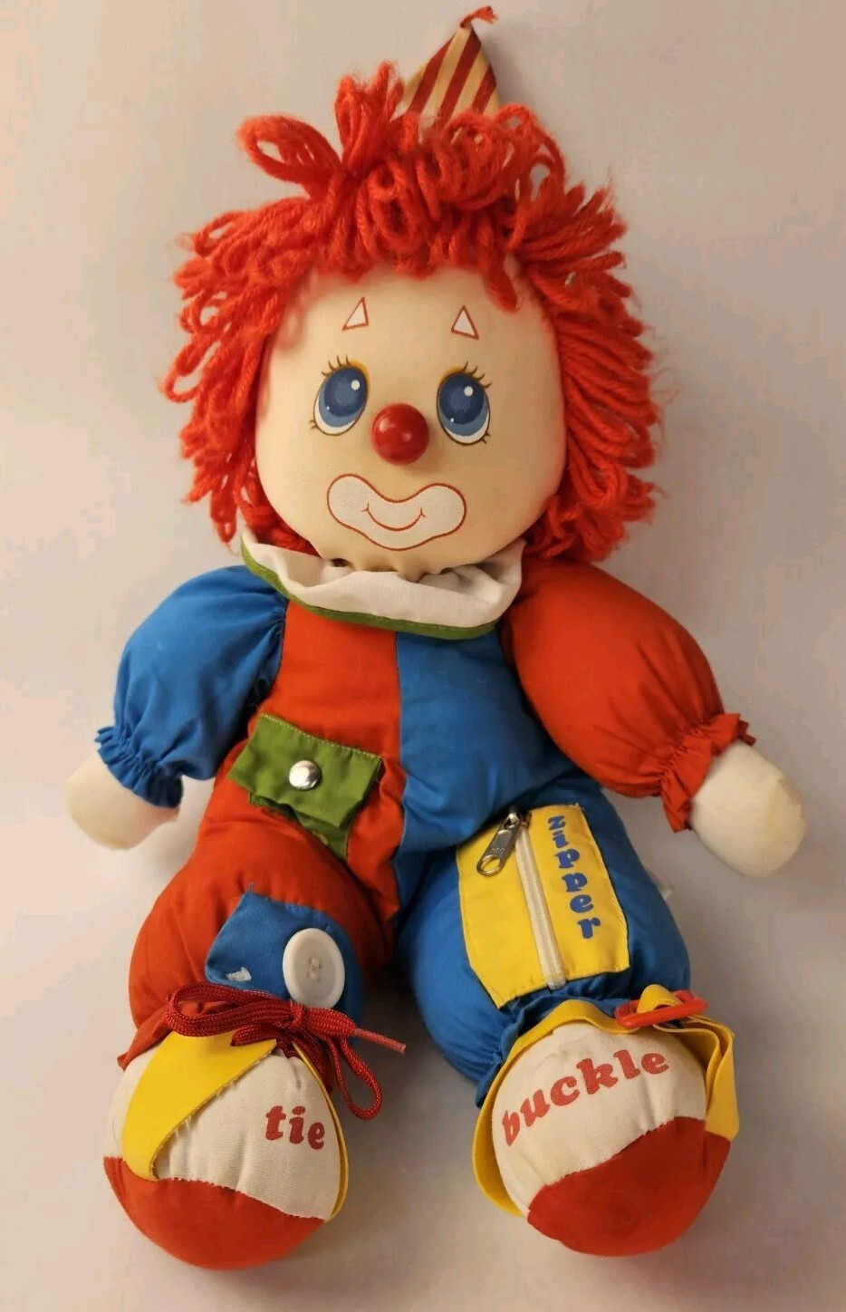 Vintage Doll 1983 American Greetings Amtoy 16” Learn to Dress Clown EUC VTG