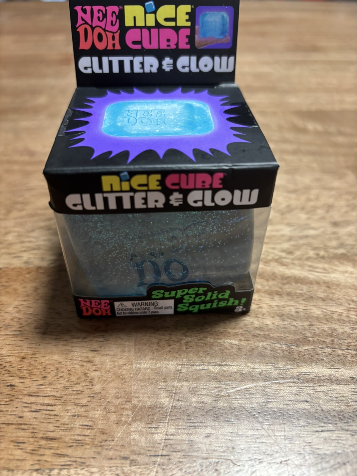 New Needoh Nice Cube Glitter & Glow Blue