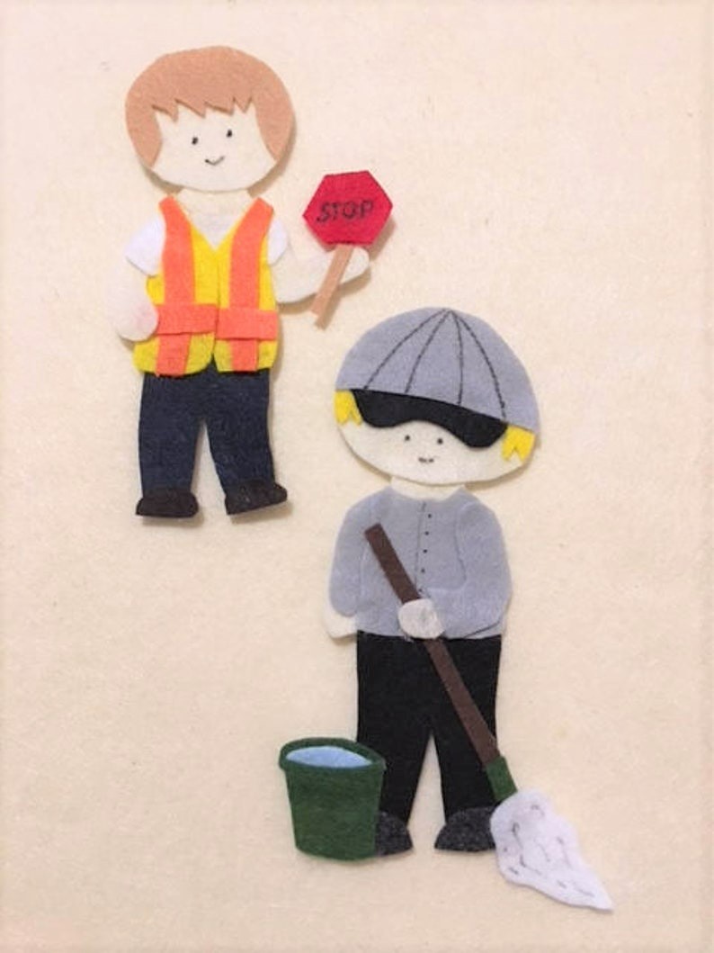 14 Community Helpers Felt Story Set for Felt or Flannel Board Play