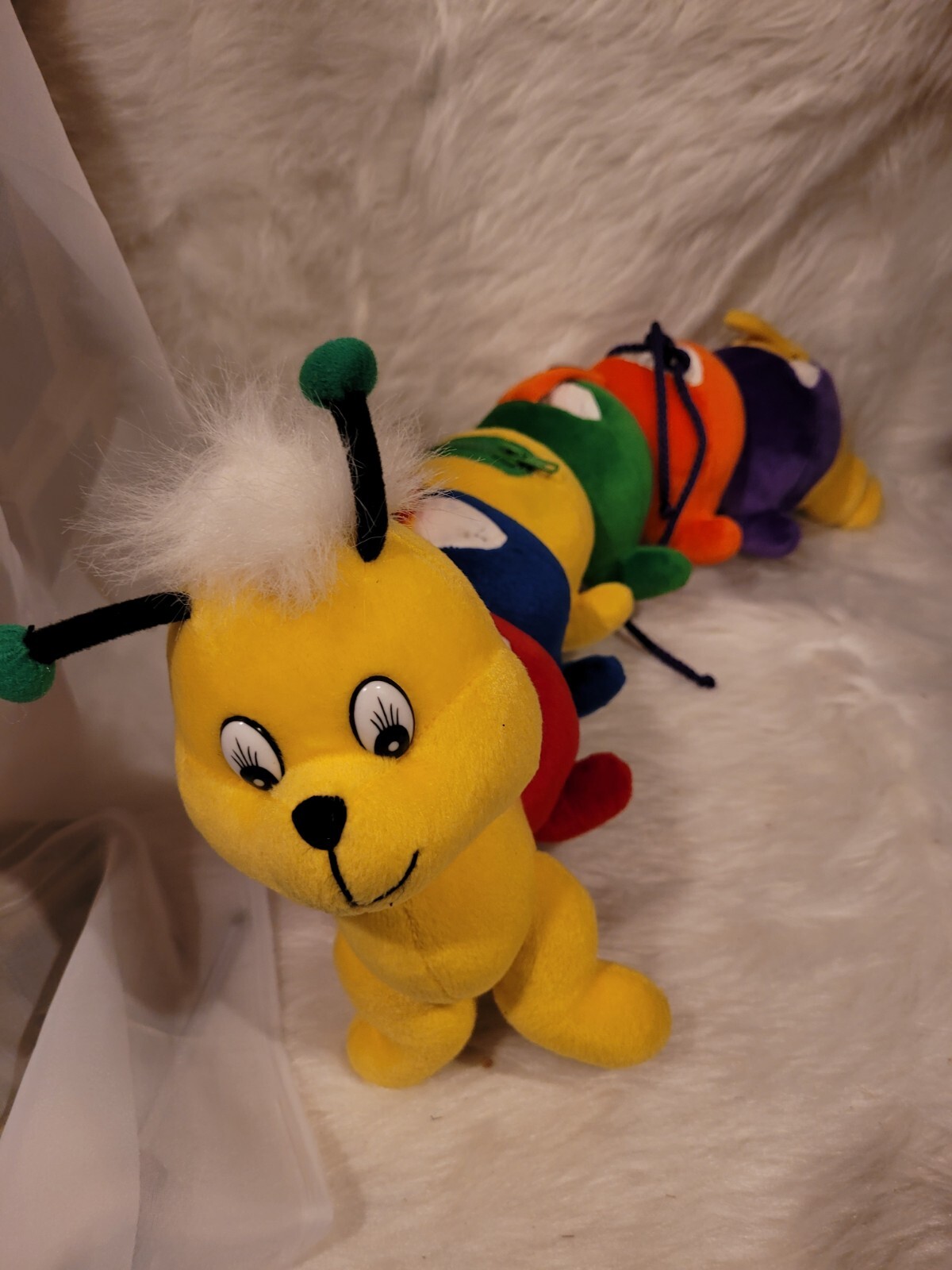 21″ Caterpillar Dress-A-Pillar Plush Learning Toy Button Zip Snap Discovery Toys
