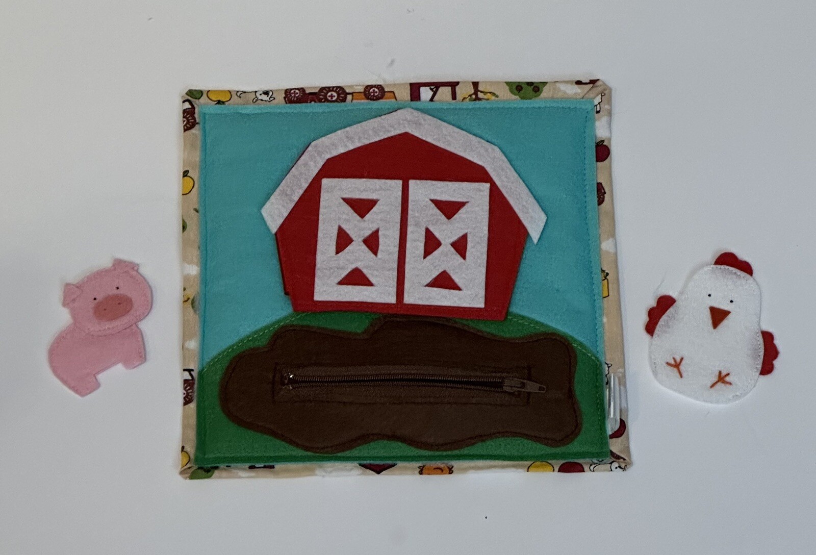 Busy Board Montessori Felt Toys – Farm **handmade