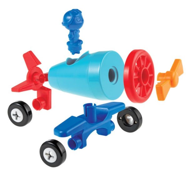 Learning Resources 1-2-3 Build It Car Plane Boat Early Construction Set Toy