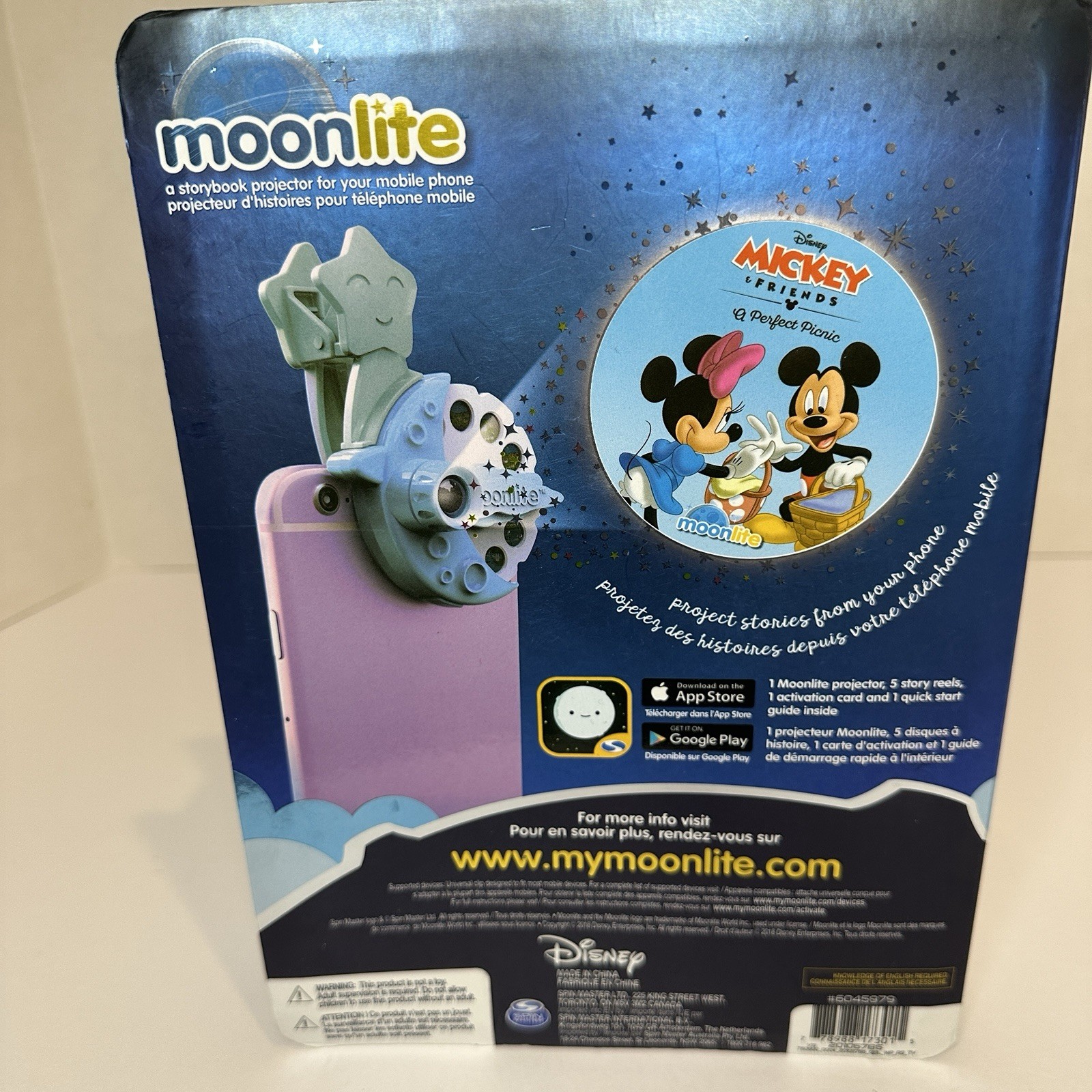 Moonlite Storytime Projector Featuring 5 Disney Mickey & Friends Stories BoxSet