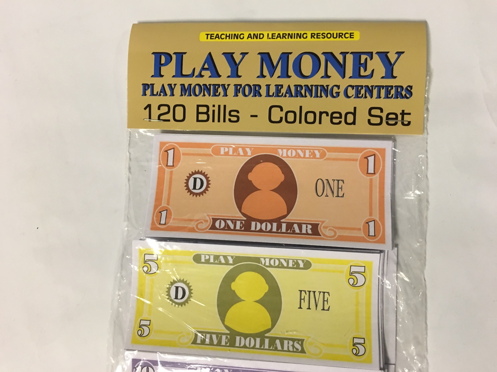 120 Bills – Play Pretend  Money  – Colored set