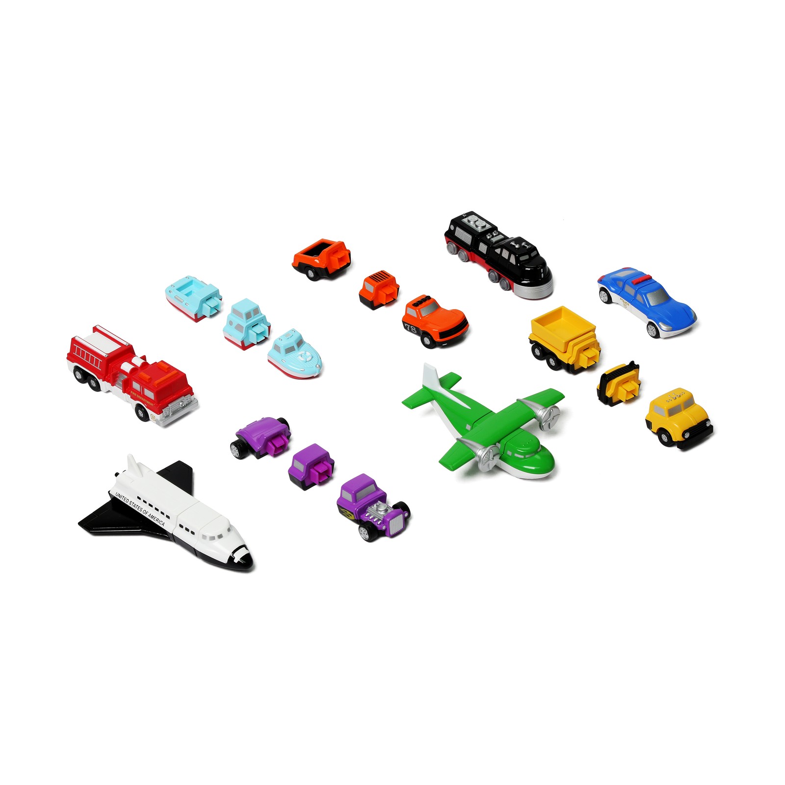 New – Popular Playthings Micro Mix or Match Vehicles – Ages 3+ | 1+ players