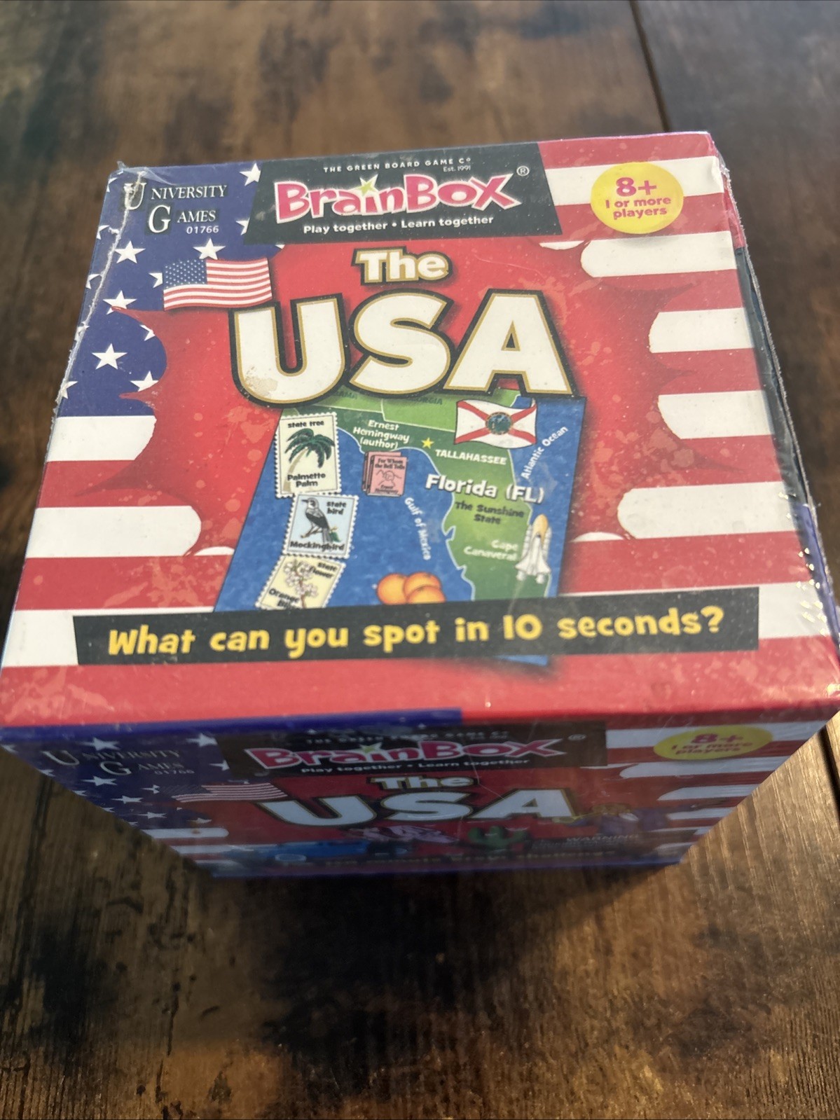 University Games Brain Box The USA Board Game Challenge Learn States Capitals