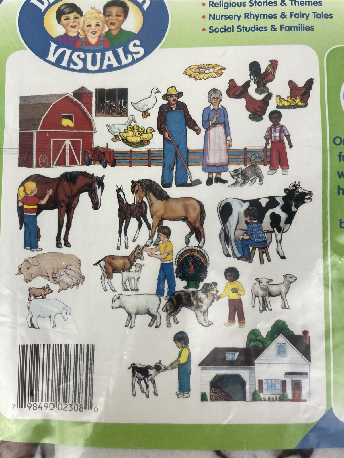 Felt Farm Animals Large Set Cows Horses Pigs Little Folk Preschool New Uncut