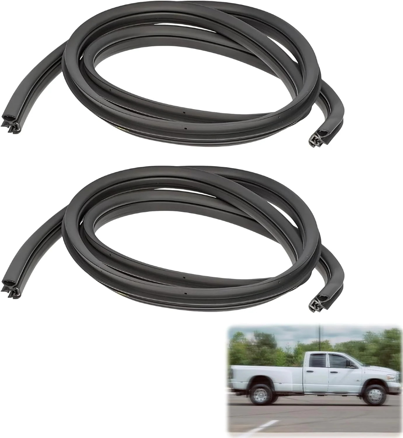 2Pcs Front Left & Right Side Door Opening Weather Strip Replacement for Ram 1500