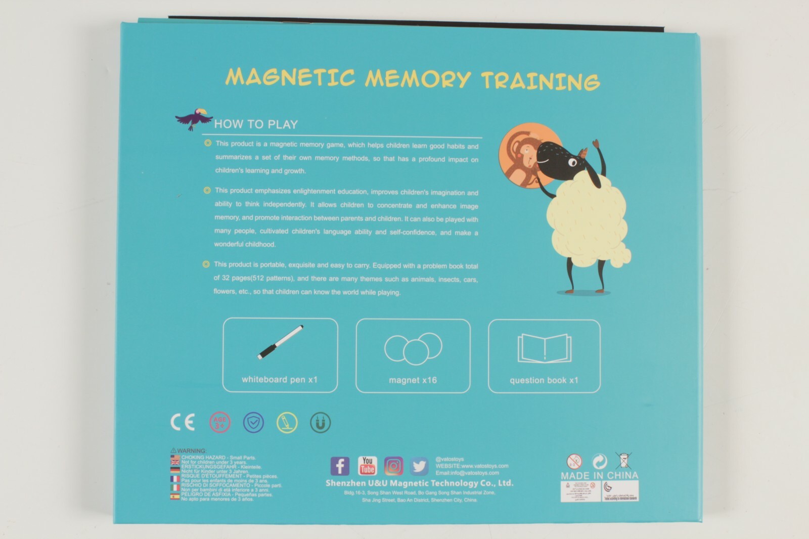 Magnetic Memory Training Educational Game New Ages 3+ Great for Therapy Too