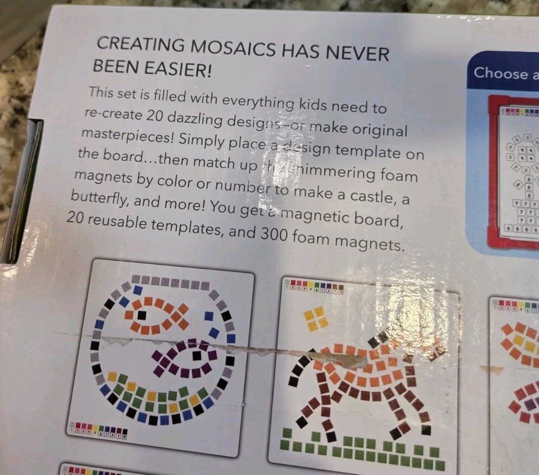 Lakeshore Mosaic Creations Magnetic Designer Homeschool Age 4+ Colors Numbers