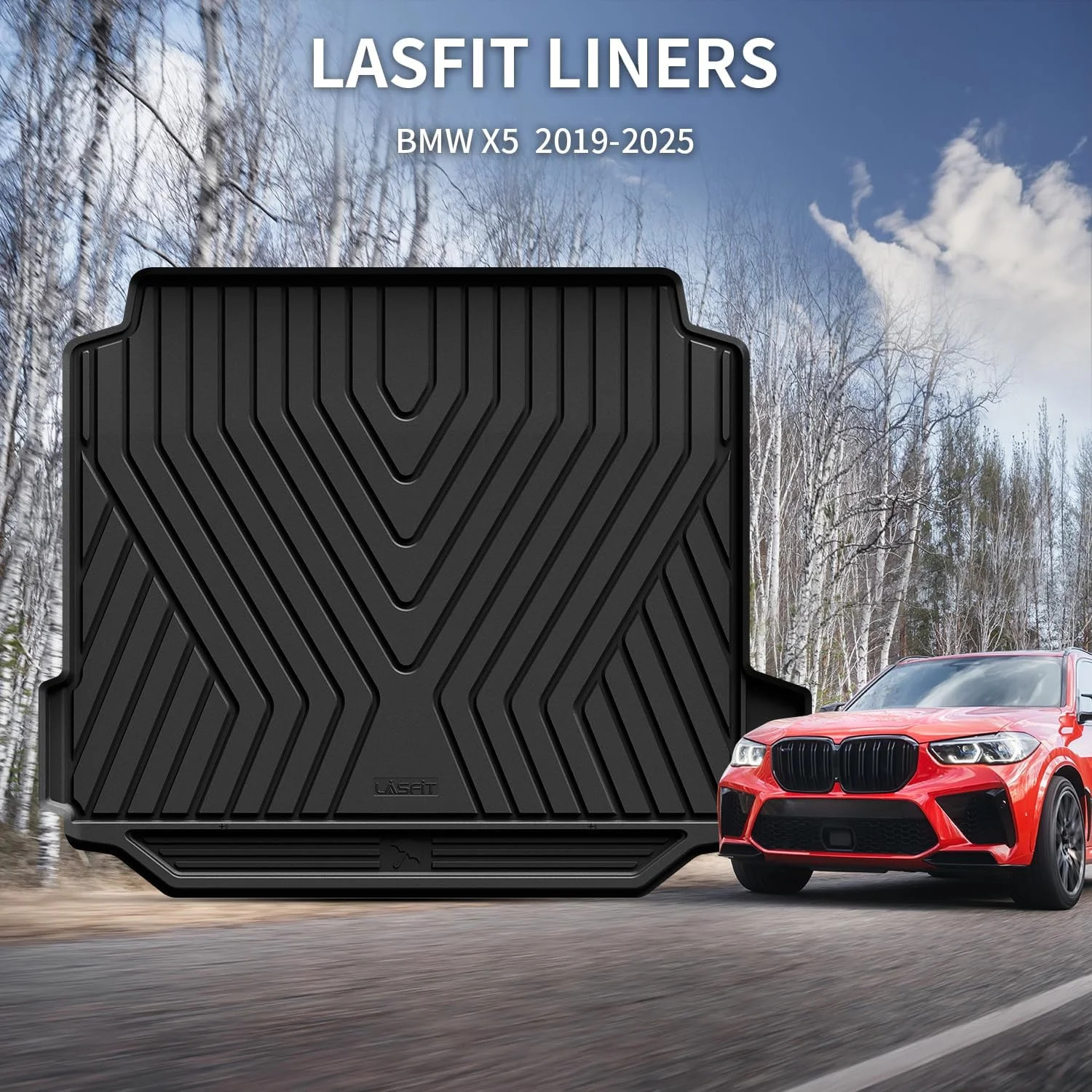 LASFIT Trunk Mat for BMW X5 2026 2025 2024 2023 2022 2021 2020 2019, All Weather