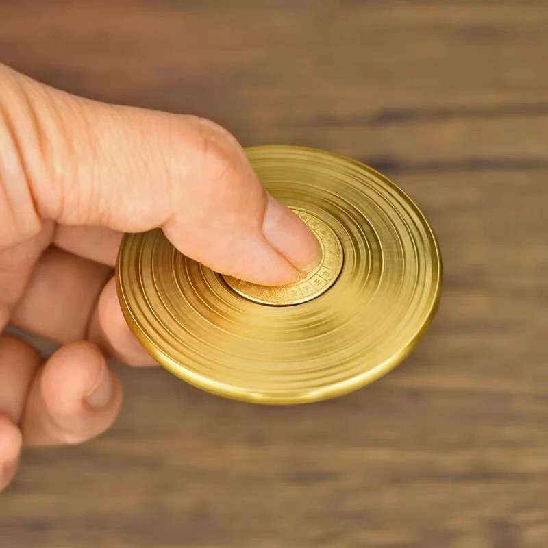Chinese Tai Chi Hand Spinner Fidget Metal Brass Fingertip Gyro EDC Gadgets