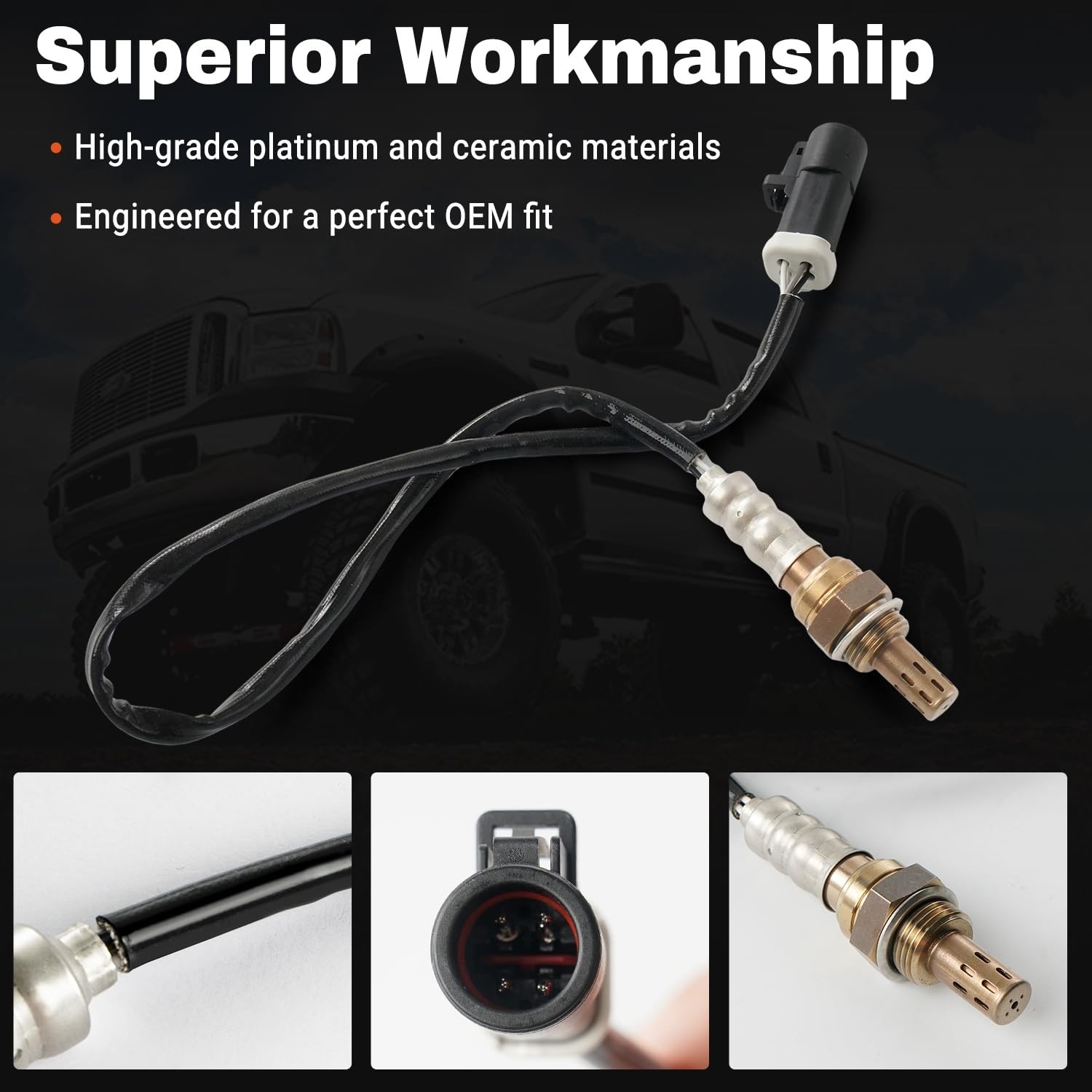 4PCS 15717 Oxygen Sensor Upstream Downstream O2 Ford F150 Replacement