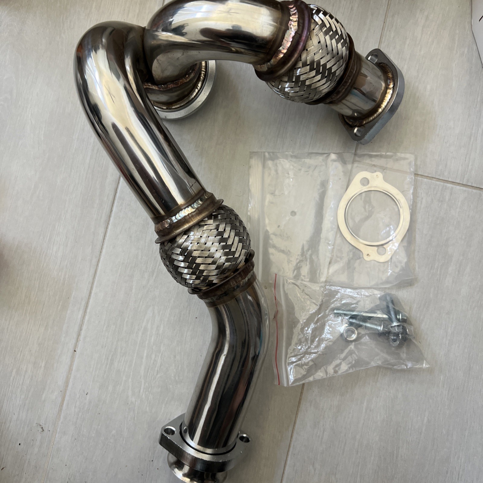 JDMSPEED New Turbocharger Y-Pipe Up Pipe Kit With Gasket . MISSING 1 SCREW