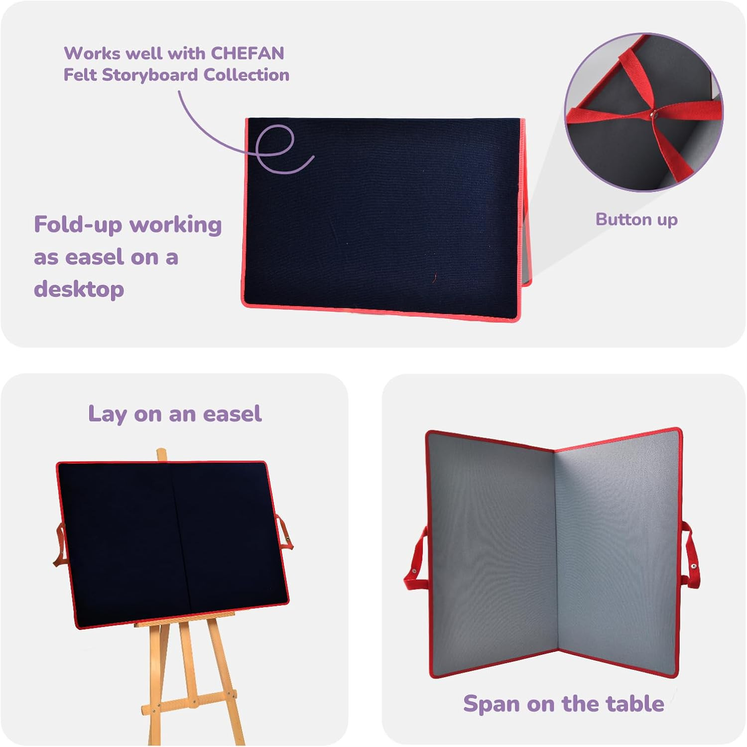 Felt/Flannel Board Story Set of 4 and Large Felt Flannel Board