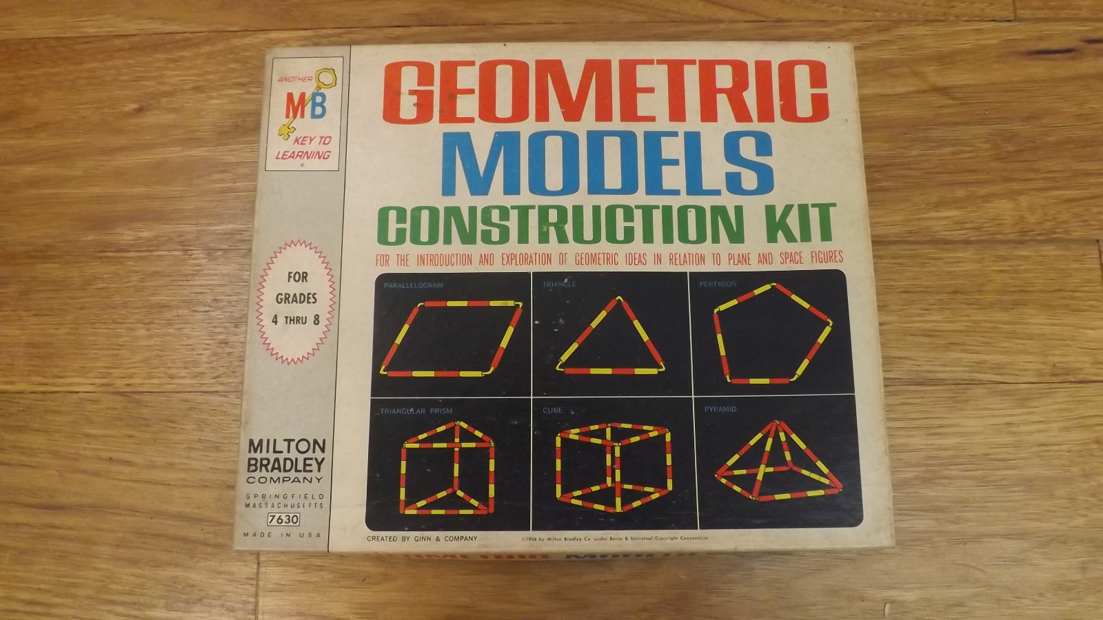 VTG CEOMETRIC MODELS CONSTRUCTION Kit by Milton Bradley NOS