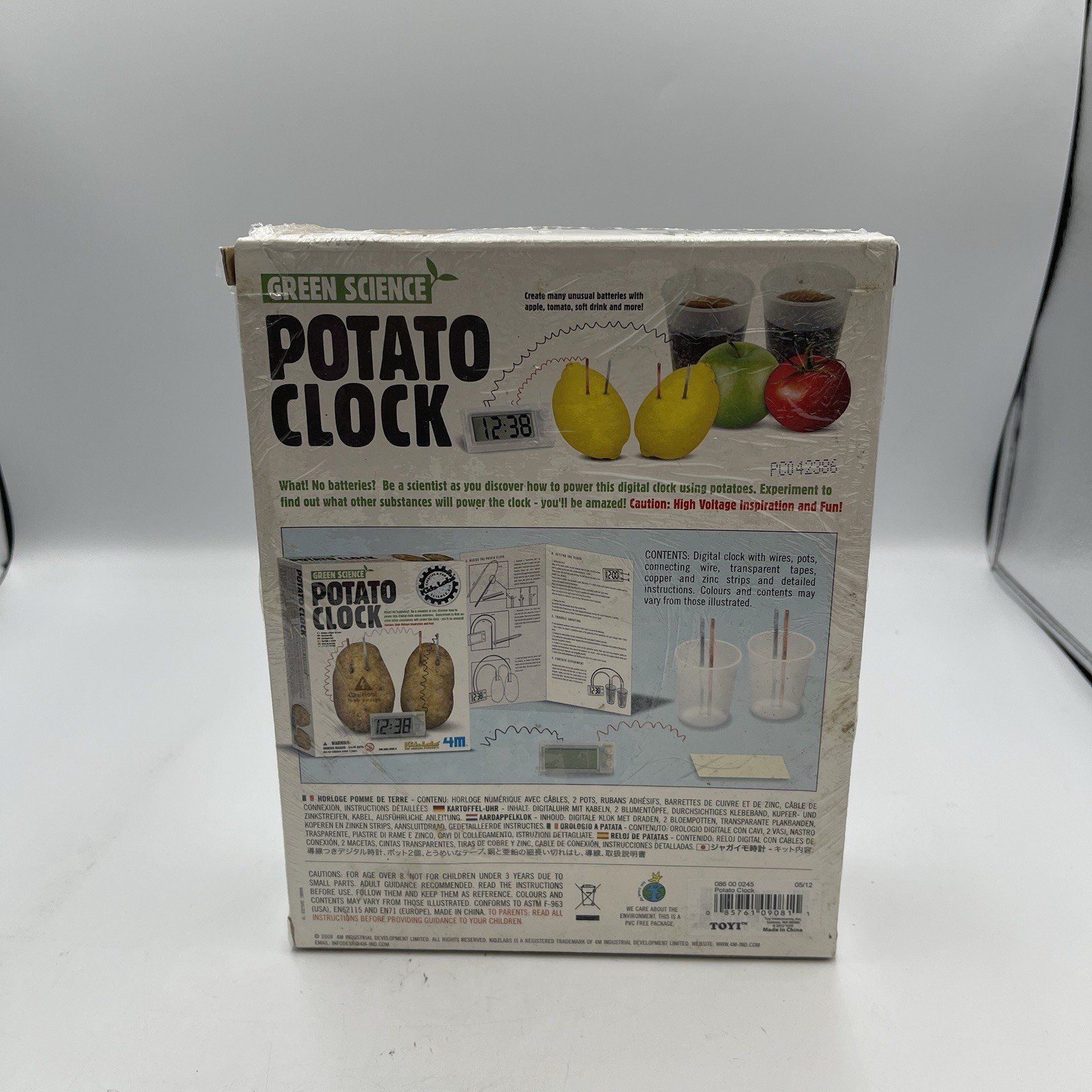 Potato Clock Green Science Experiment Kit Battery Home School Science Project-H1