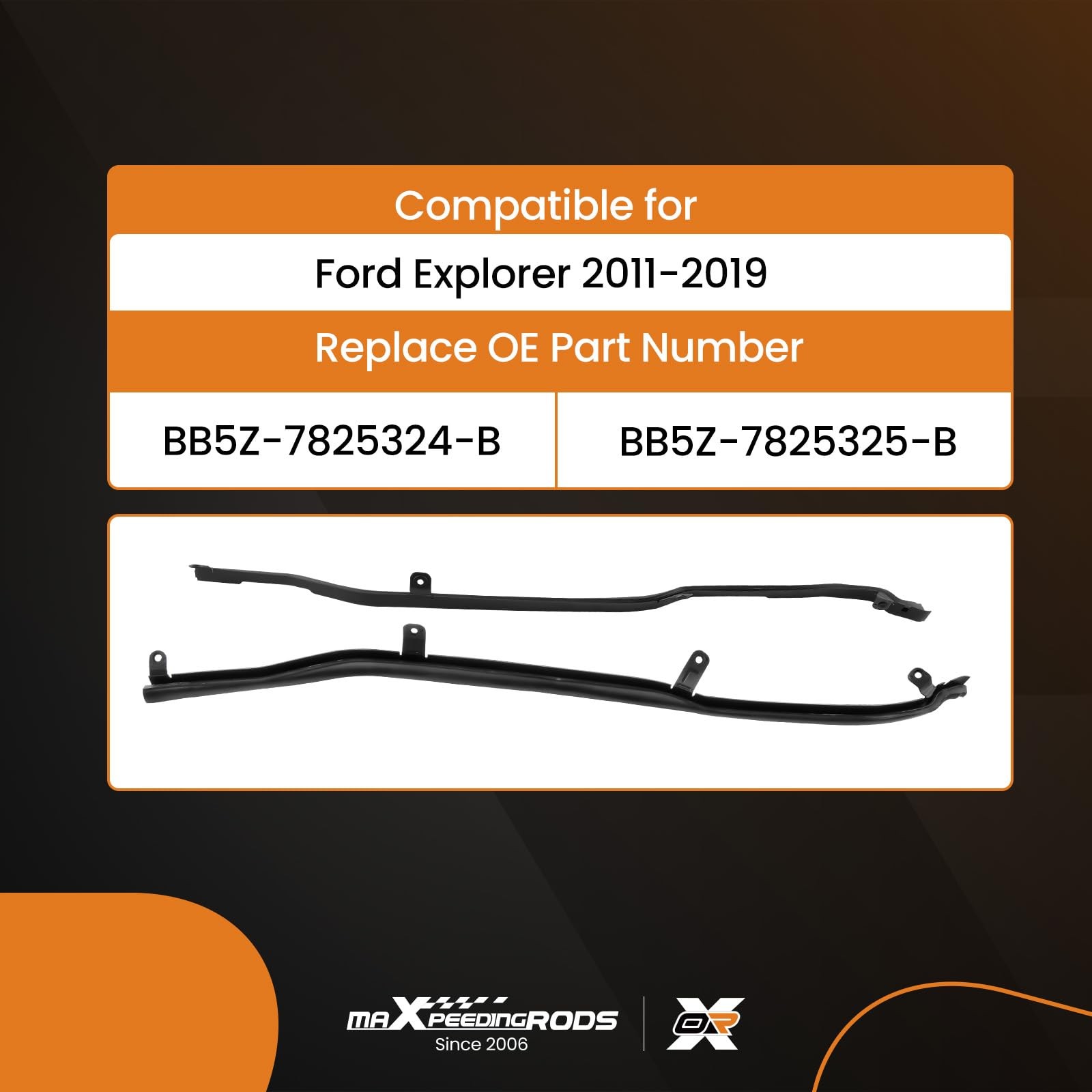 maXpeedingrods 2pcs Rear Door Weatherstrip Seal Left & Right for Ford Black