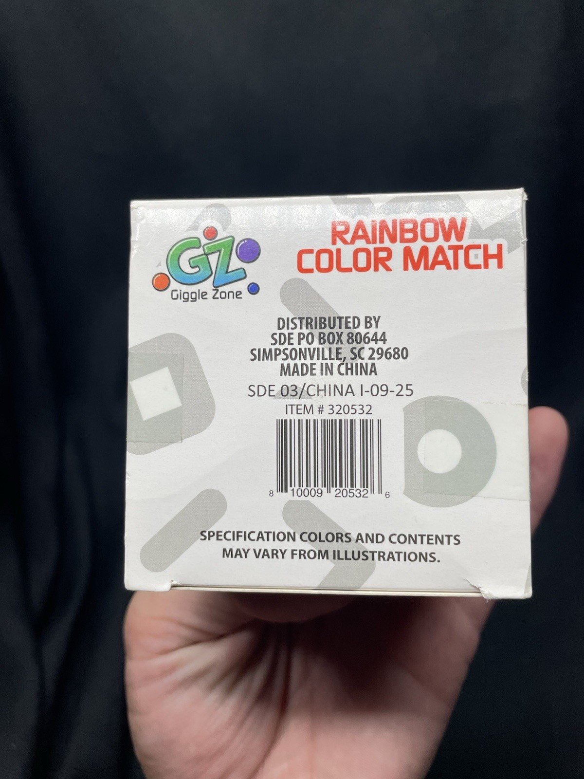 Giggle Zone Rainbow Color Match Novelty Ball Toy