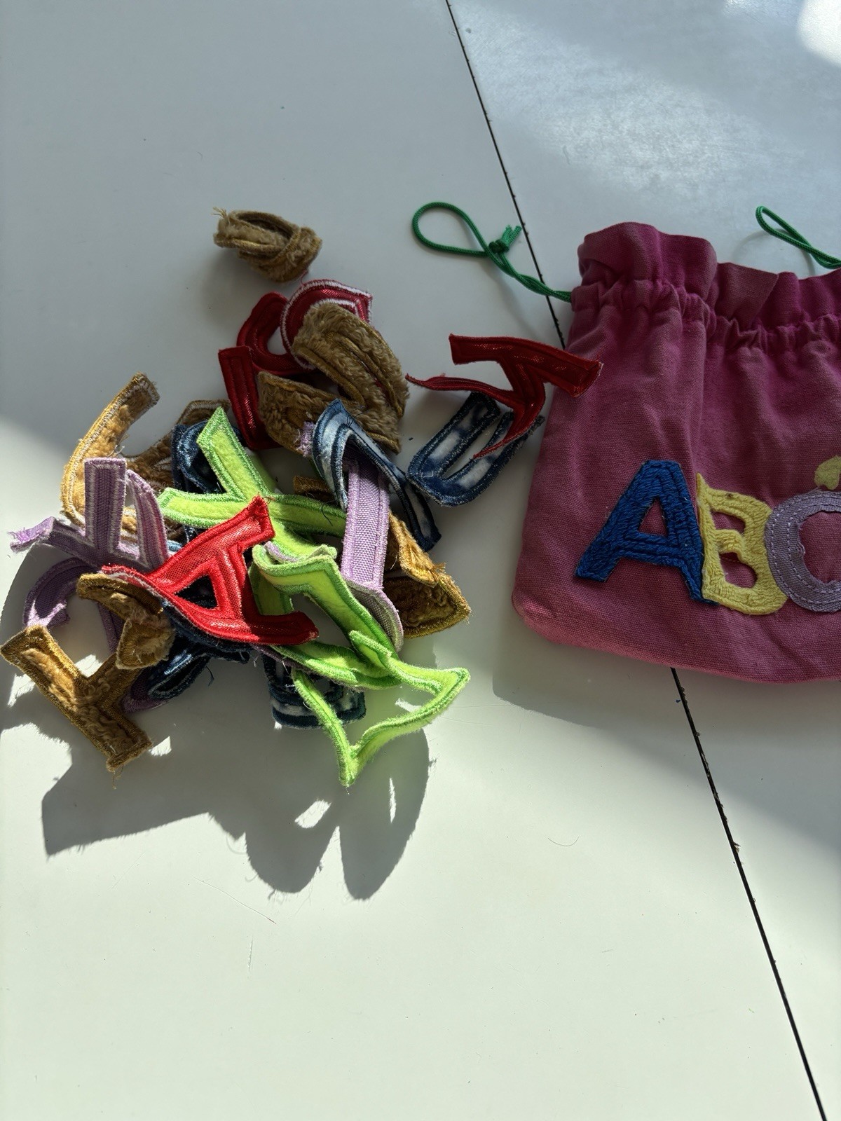 Alphabet Sensory Letters and Drawstring Bag for Toddlers Preschool Learning