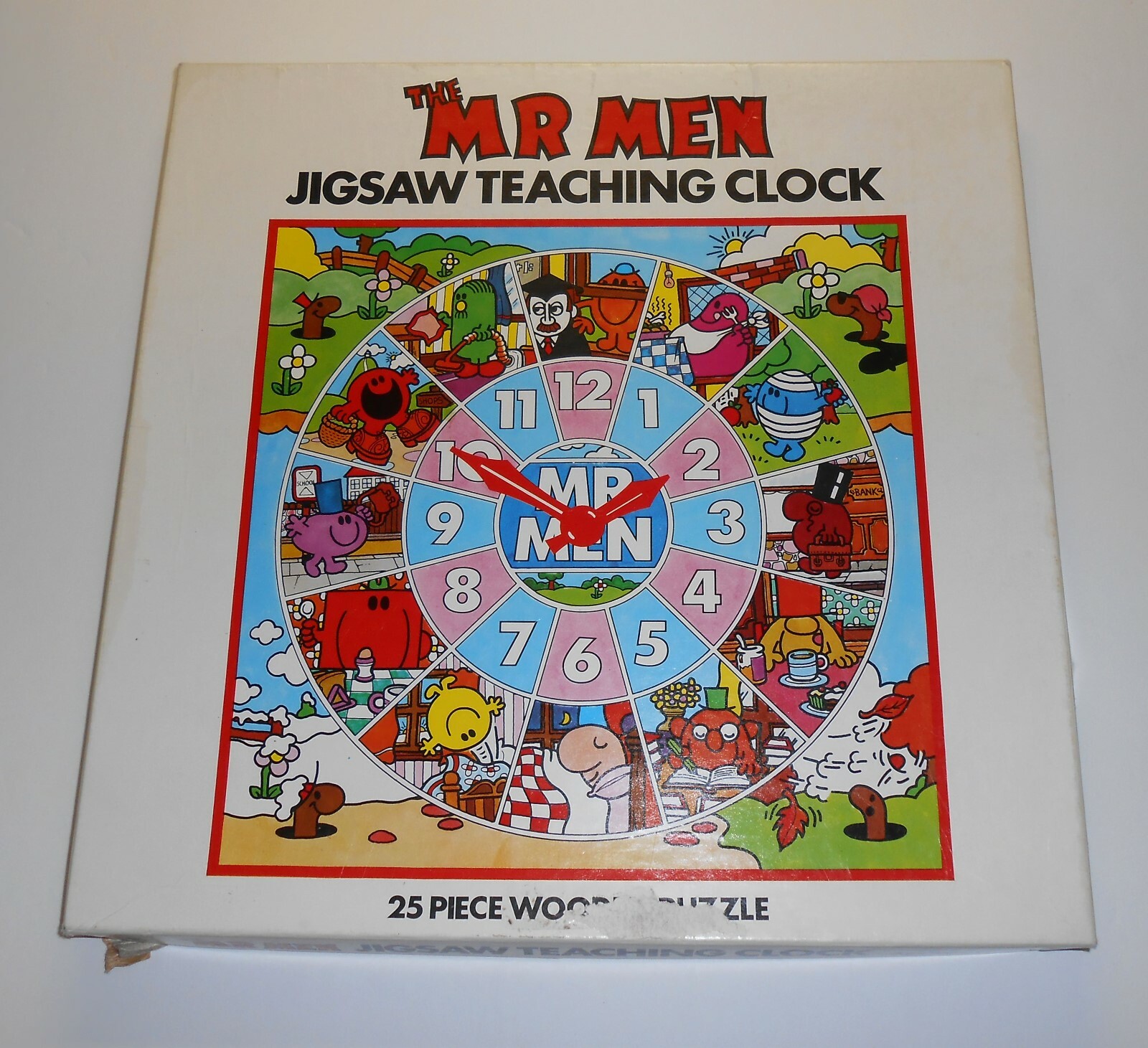 The MR. MEN Jigsaw Teaching Clock #1173 by Michael Stanfield, 1979