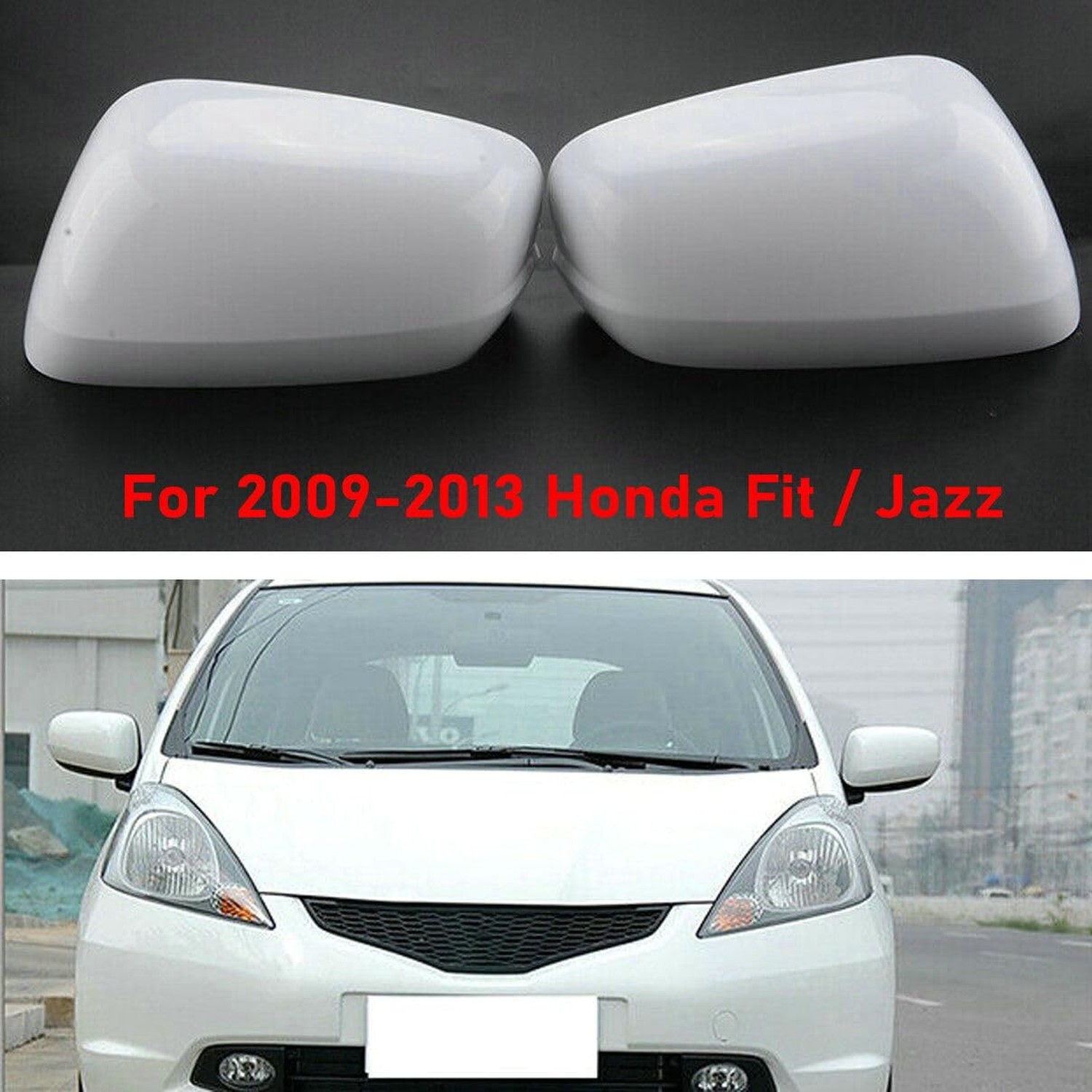 1Pair Left + Right Side Car Rear View Mirror Cover Shell Housing Trim L + R F…