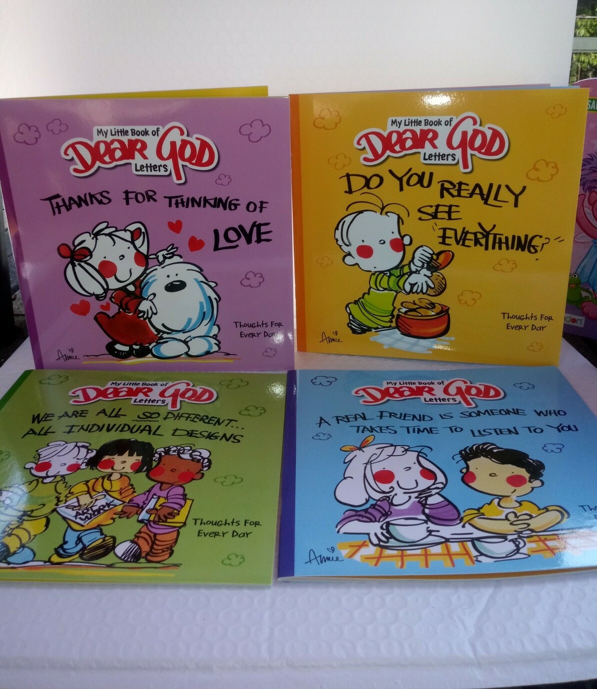 Dear GOD Children’s Hard Cover Book Set . 4 Books Christian Religion Gift