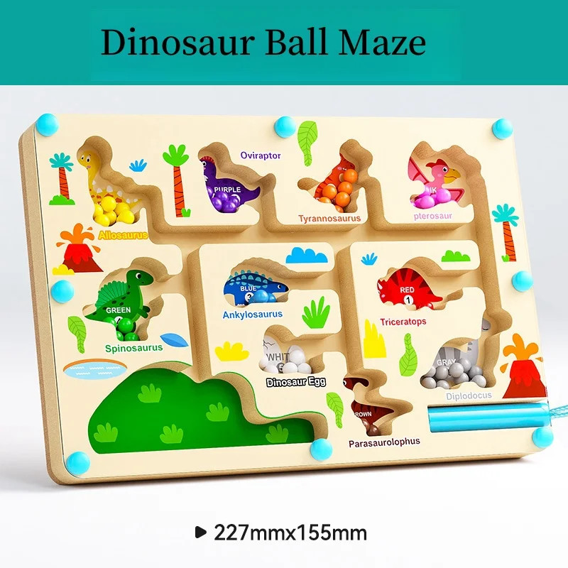 Magnetic Maze Toy Digital Beads Puzzle Game Attention Training Montessori Kids