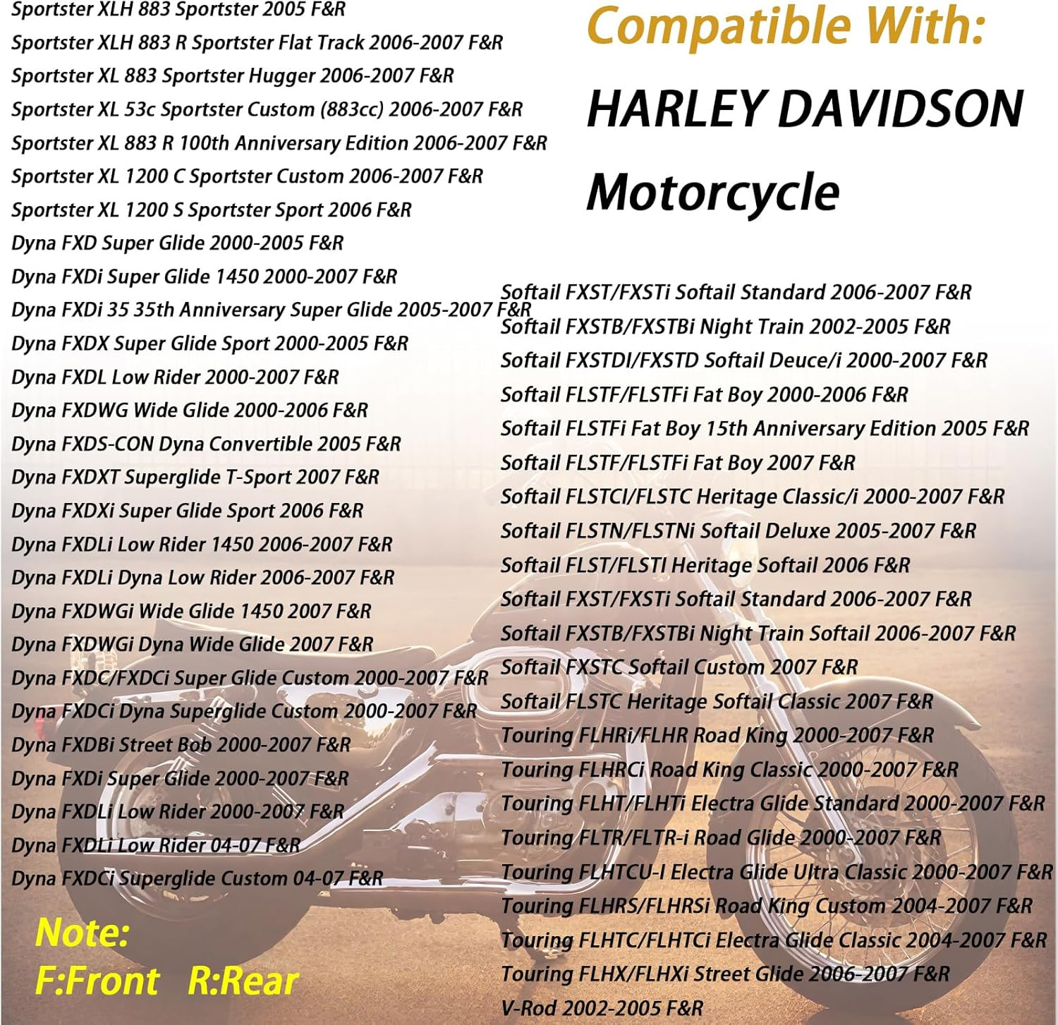 AHL Front & Rear Brake Pads Set for Harley FLHTCU-I Electra Glide Ultra Classic/