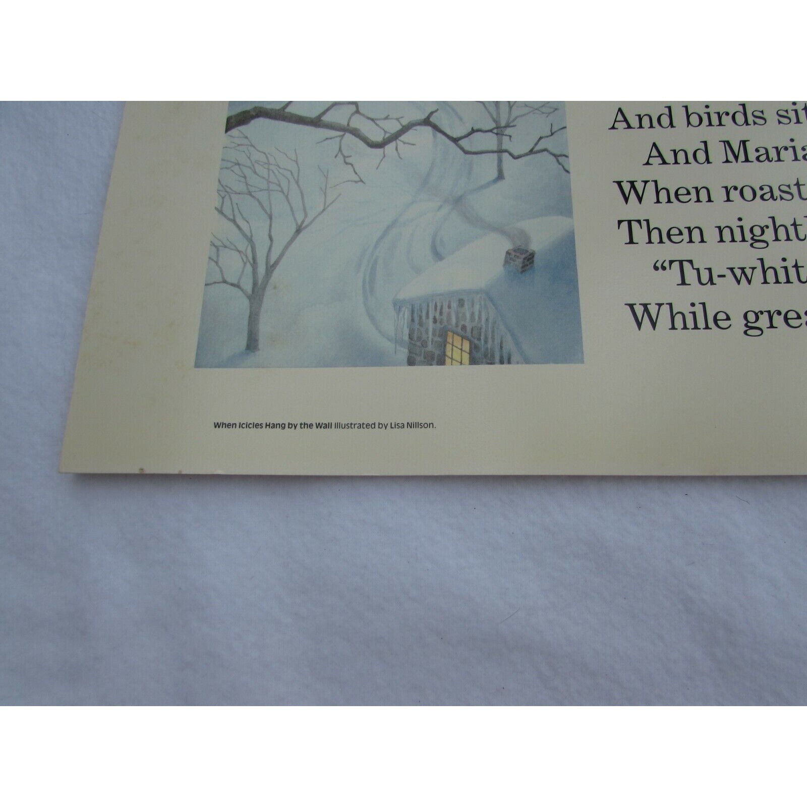 When Icicles Hang the Wall School Poster William Shakespeare 30254 Poetry VNTG