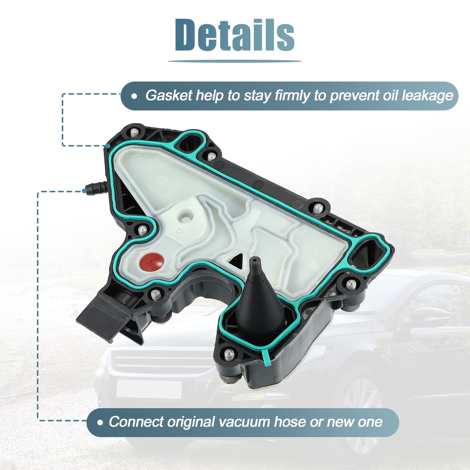 X AUTOHAUX 06K103495 Engine Crankcase Vent Valve Ventilation PCV Pressure Con…
