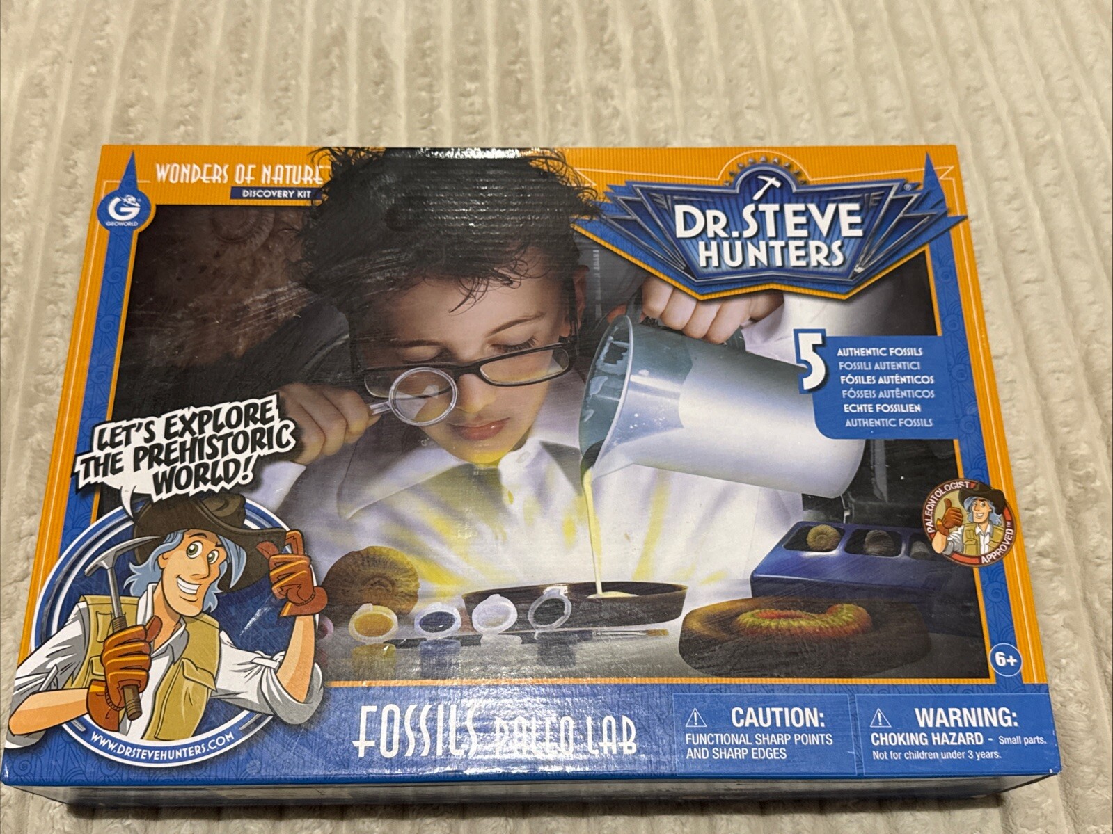 Dr. Steve Hunters Fossils Paleo Lab Kit 5 Authentic Fossils Brand New