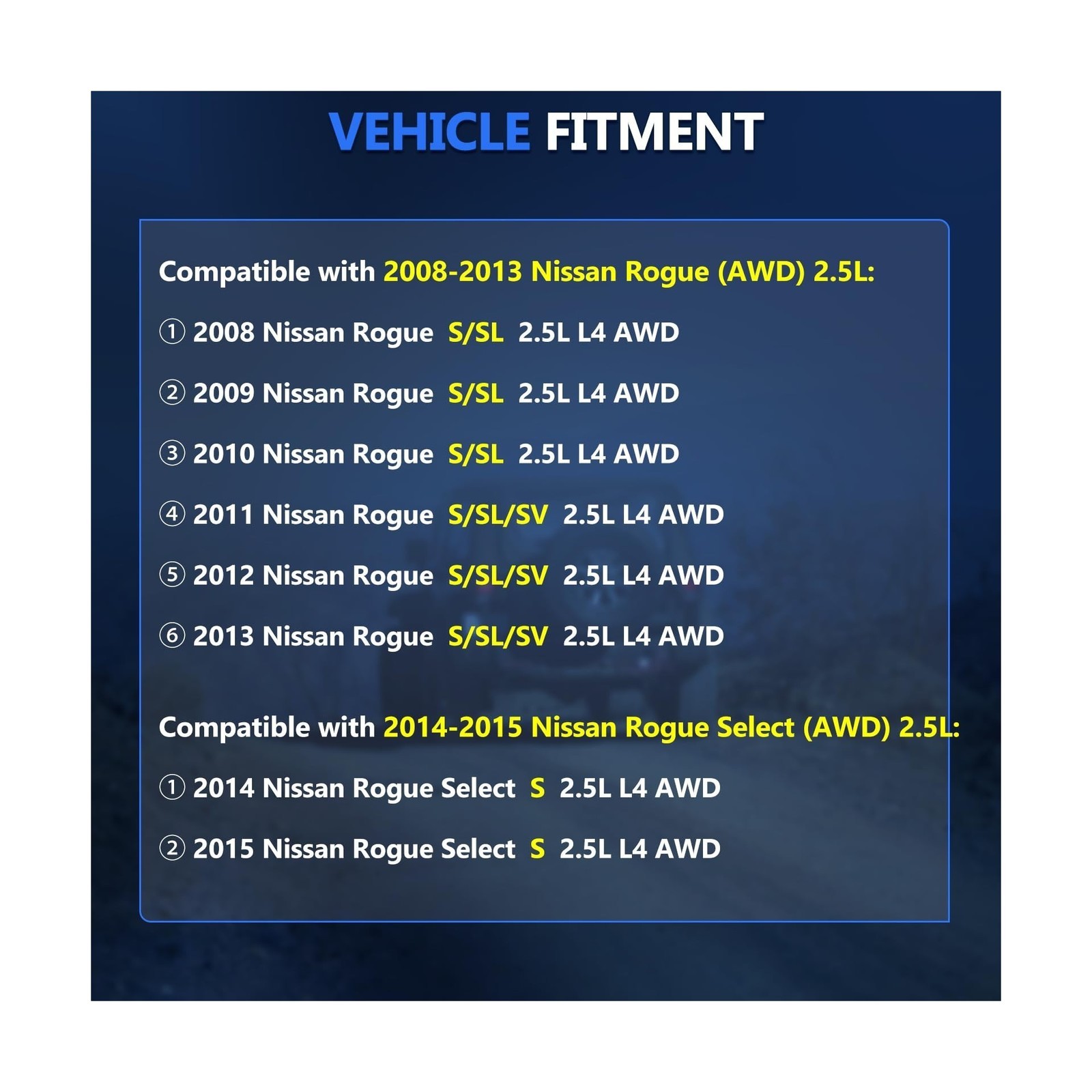 CV Axle Assembly – Fit For Nissan Rogue 2008-2015, AWD 2.5L, Set of 2
