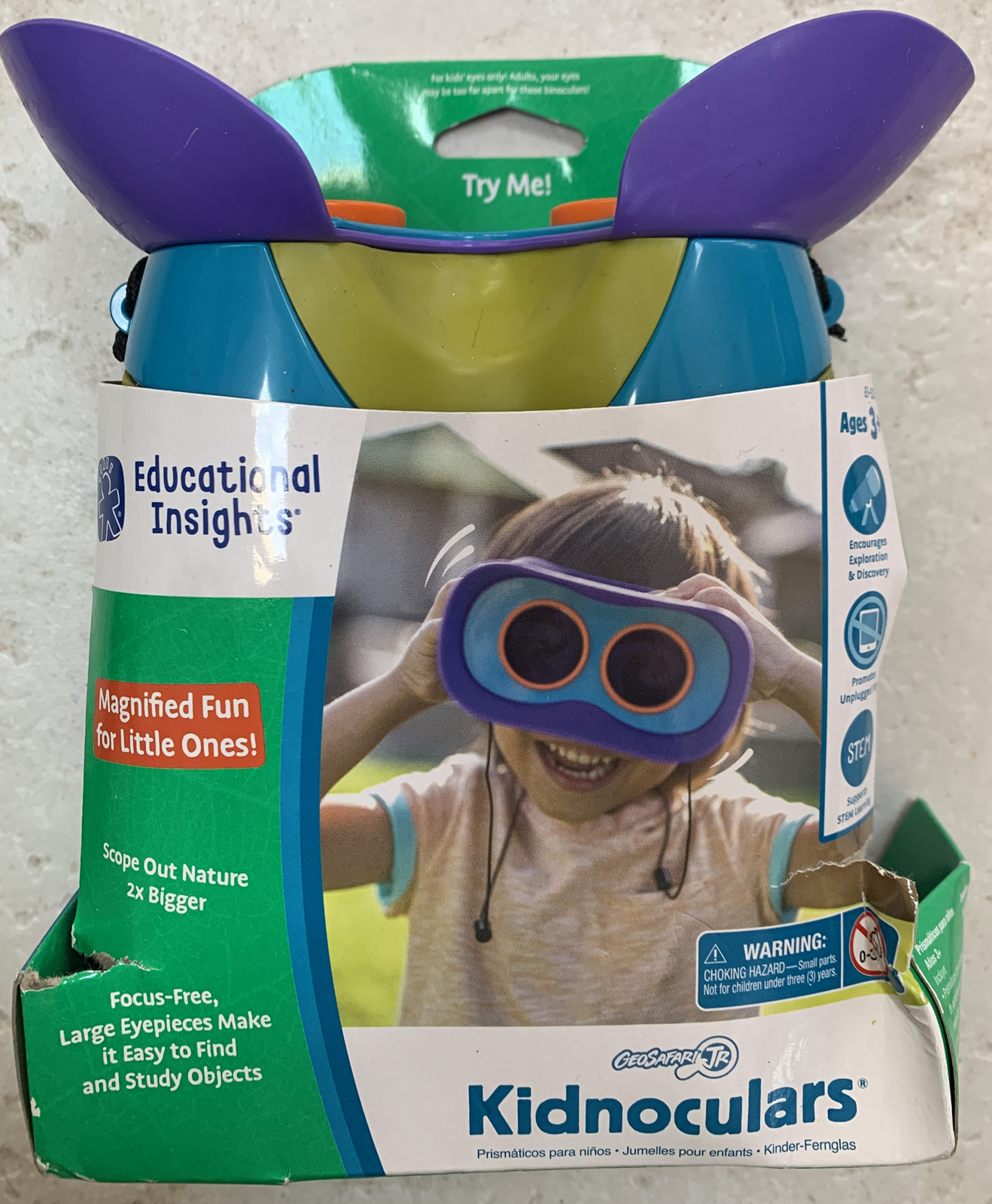 GEO SAFARI KIDNOCULARS AGES 3+ STEM LEARNING FUN SUPER CUTE!!