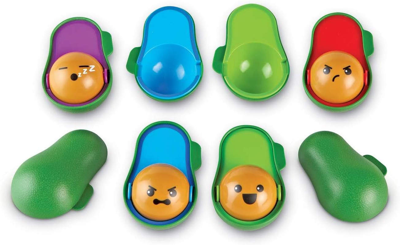 Learn-A-Lot Avocados – 9 Pieces, Ages 18+ Months, Toddler SEL Toys, Fine Motor S
