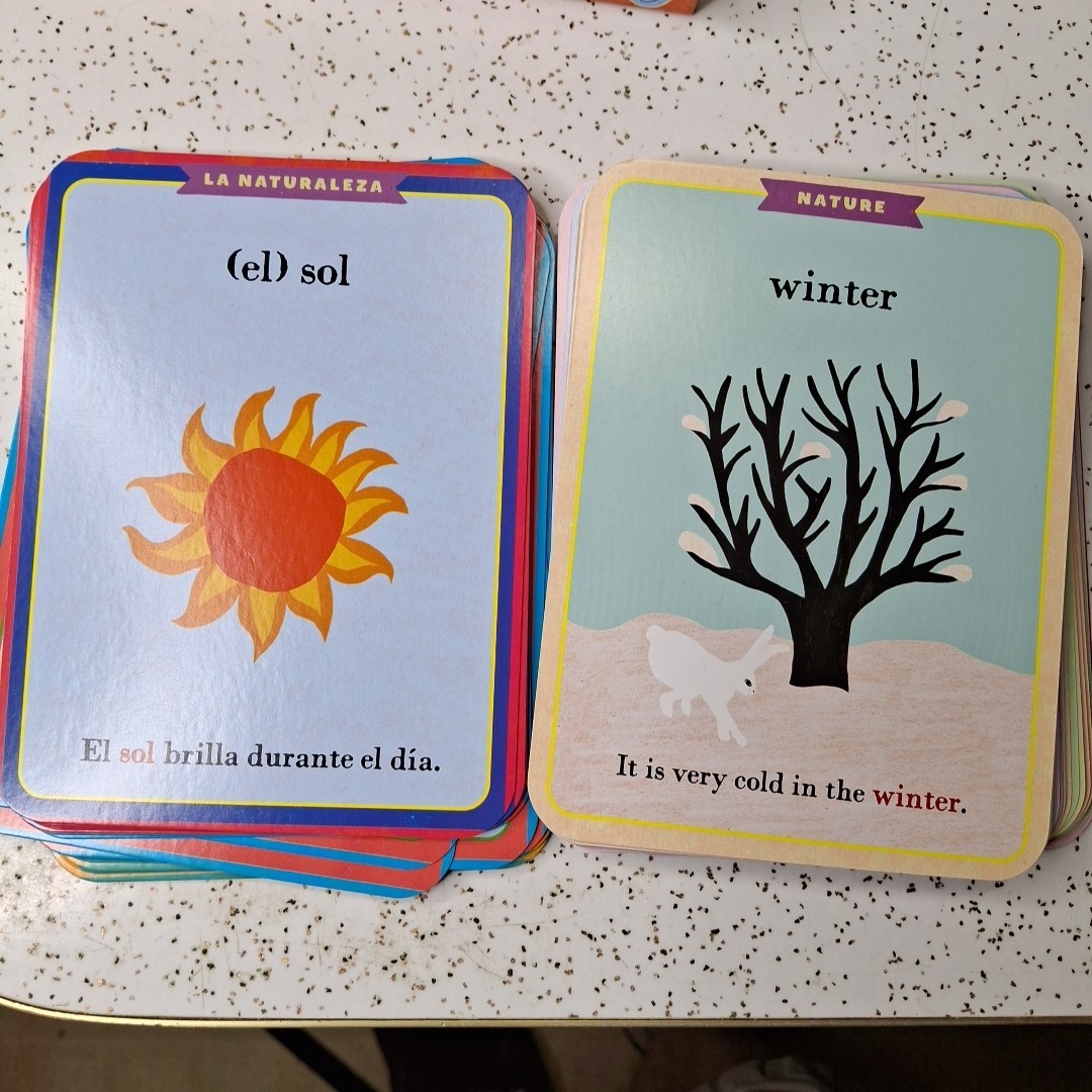 Spanish Flash cards For Learning Spanish/English eeBoo 56 Cards