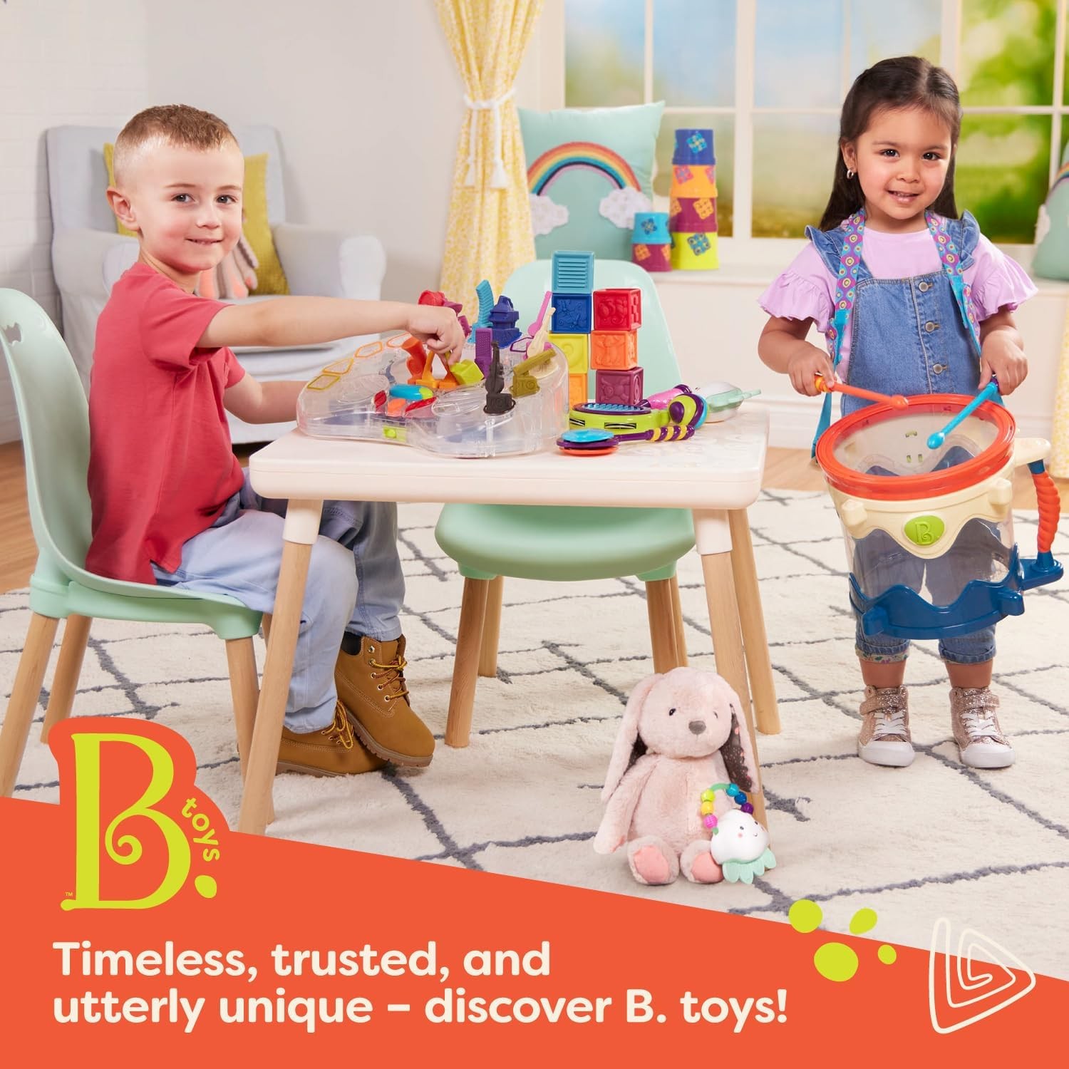 B. toys – Alphabet Learning Blocks for Babies & Toddlers – 26 Soft Squeezable AB