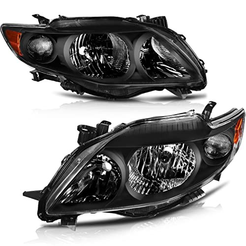 Corolla Headlight Assembly 2009-2010 Black Housing