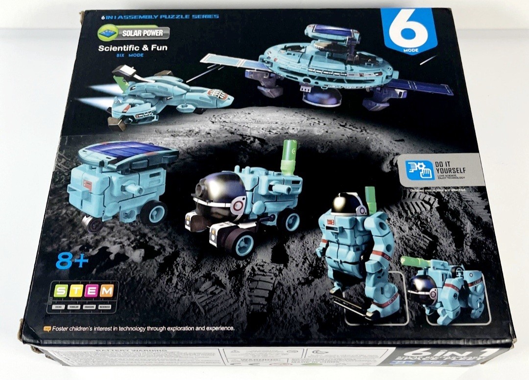 6-in-1 STEM Solar Robot Kit for Kids Educational Science New Sealed- Box Damage