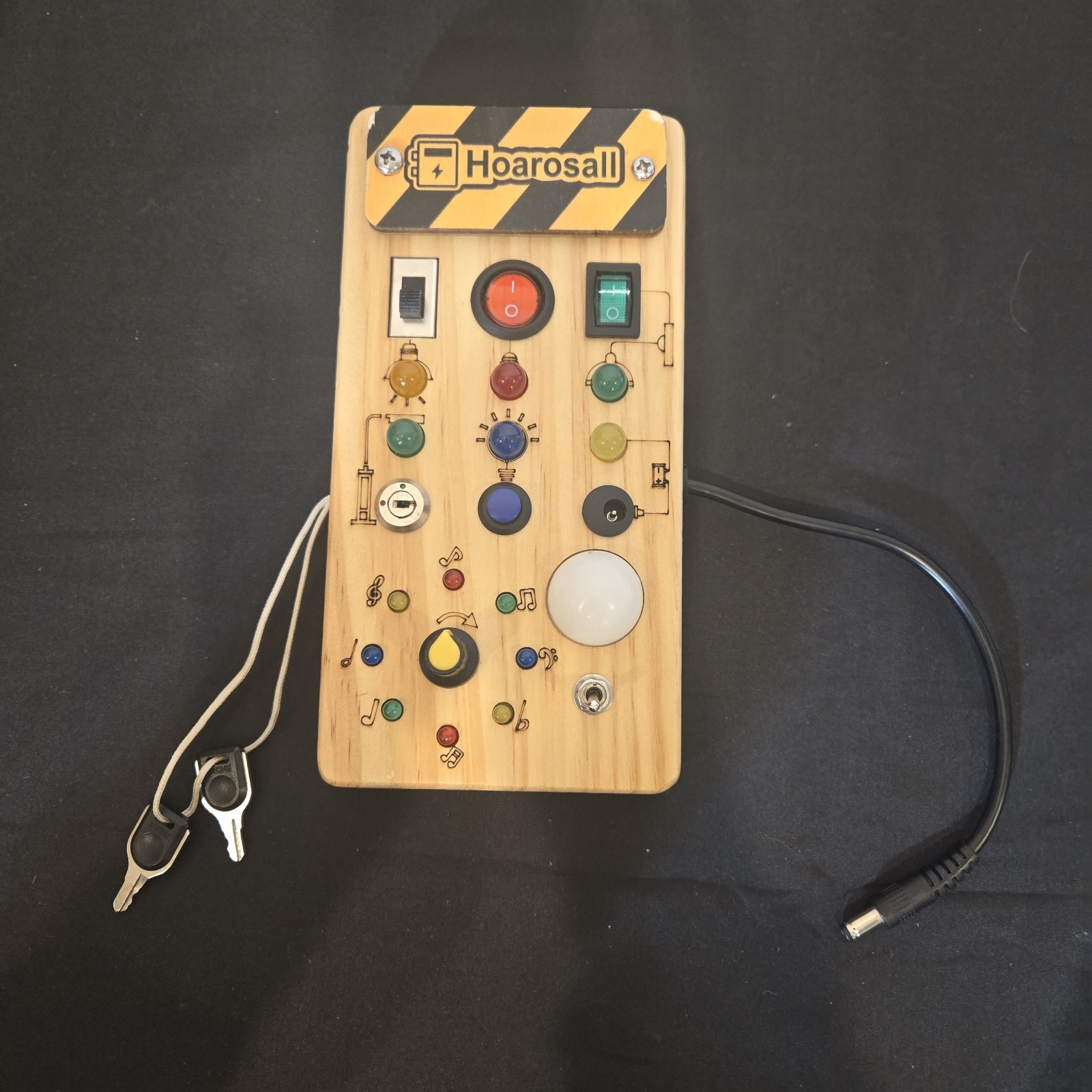 Hoarosall Montessori Busy Board 8 LED Lights for Sensory Learning