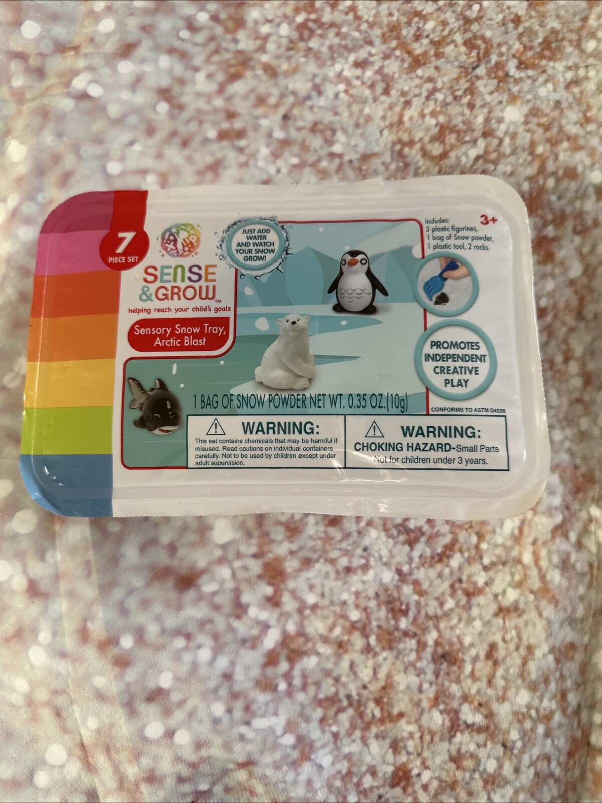 Creative Kids Sense & Grow Sensory Snow Tray ARCTIC BLAST 7 pc set New