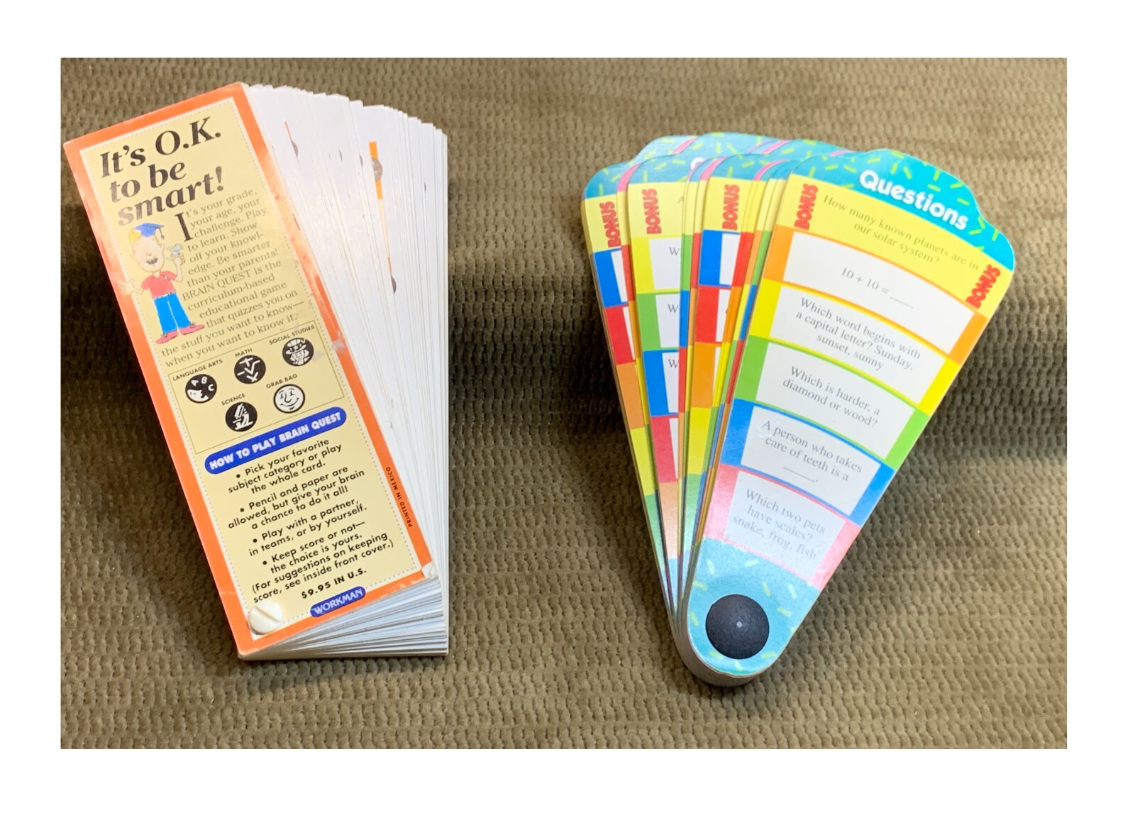 1992 VINTAGE BRAIN QUEST QUESTIONS & ANSWERS GOLDEN’S ASK ME! LEARNING GRADE 2