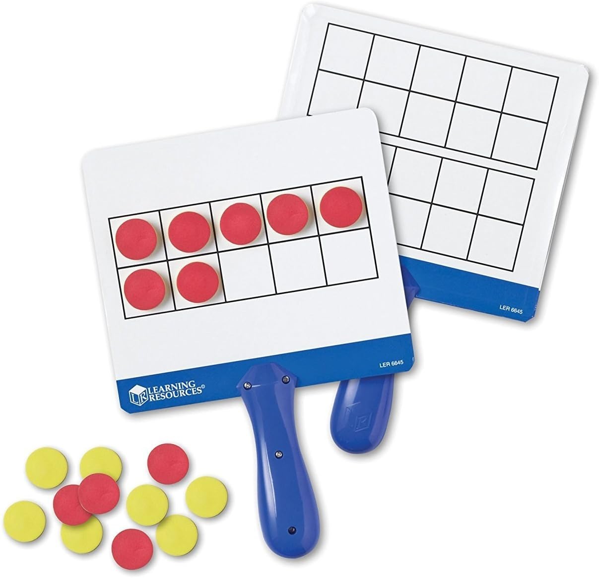 Magnetic Ten-Frame Answer Boards – Set of 4 with 100 Colorful counters/Discs,…