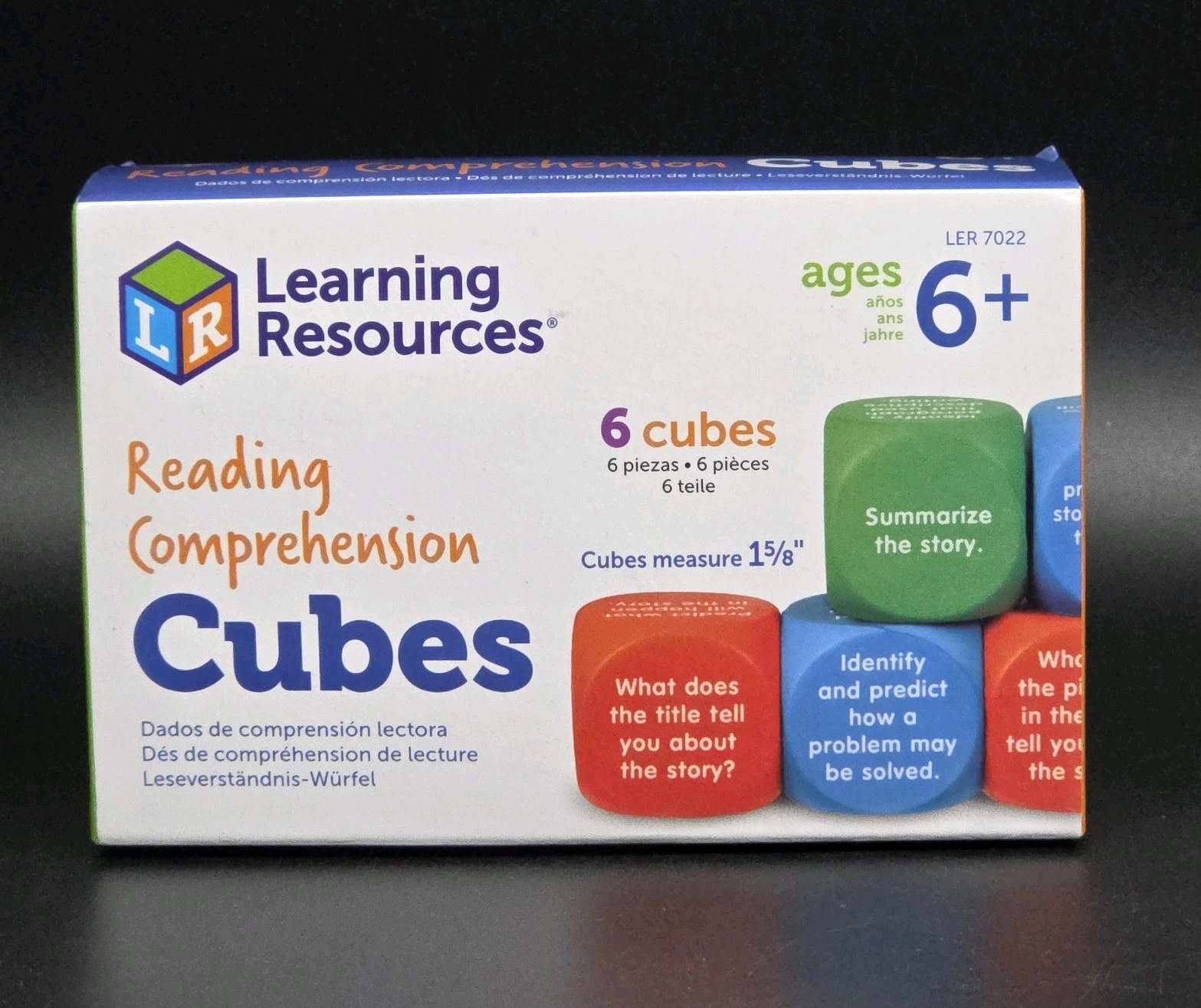Learning Resources Reading Comprehension Cubes, 6/Set (LER7022) Ages 6+