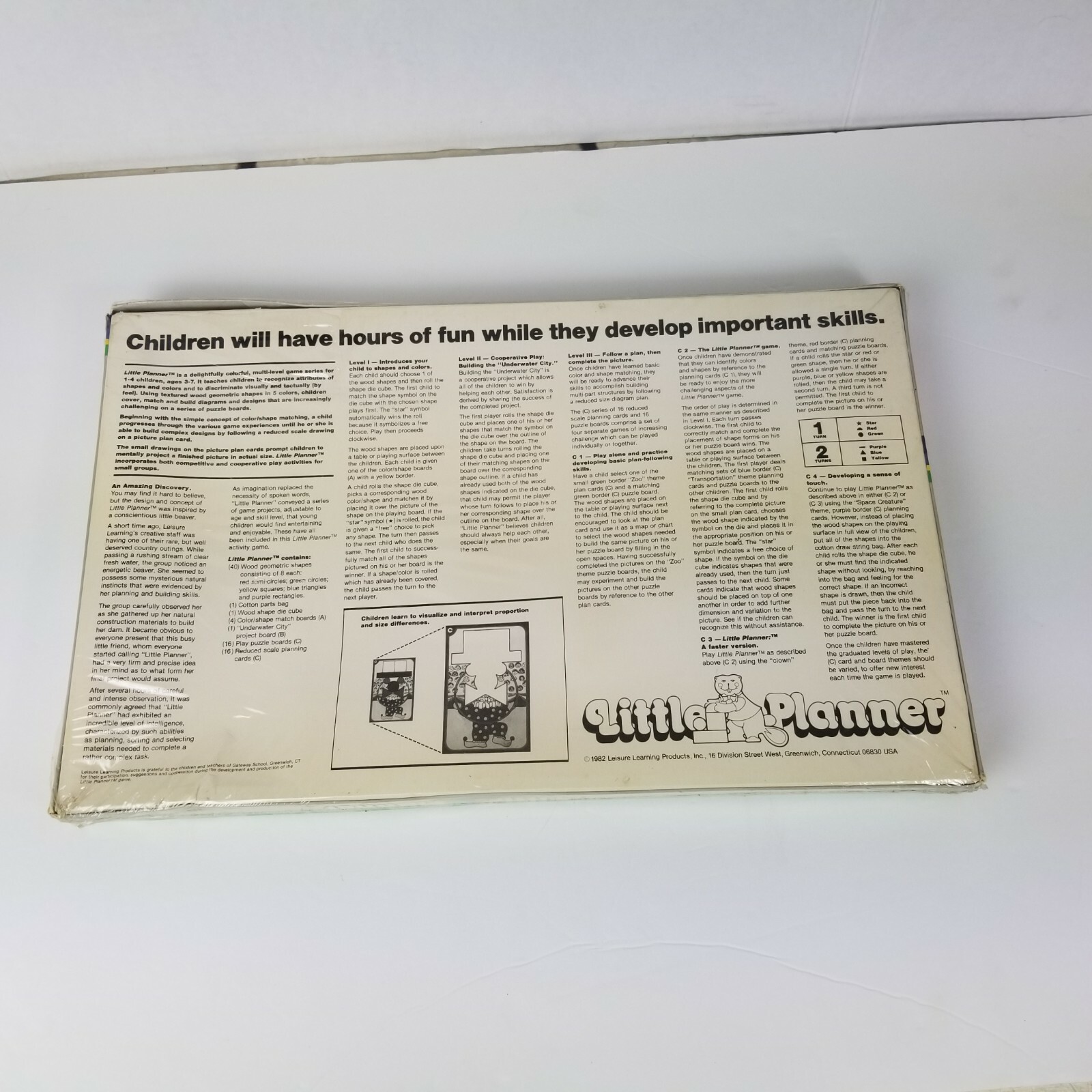 Wooden Pattern Development Game Homeschool Leisure Learning Little Planner Vtg