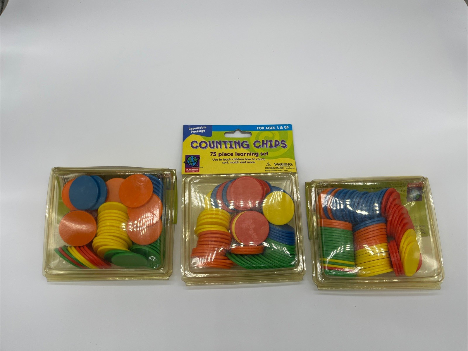 487120 – Counting Chips, by Learning Playground – Count, Sort & Match – Set of 3