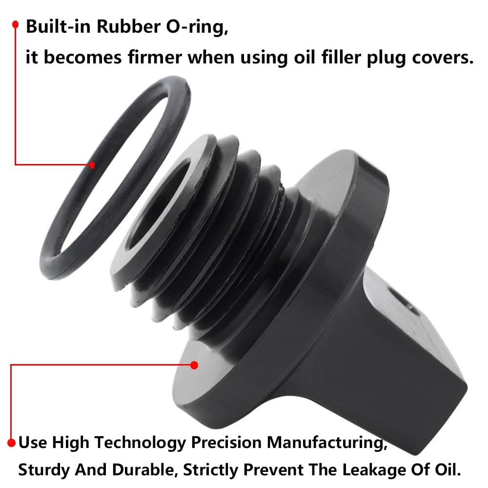 M20 x 2.5 Universal Motorcycle Engine Oil Filler Cap Screw Cover Plug Gray wi…