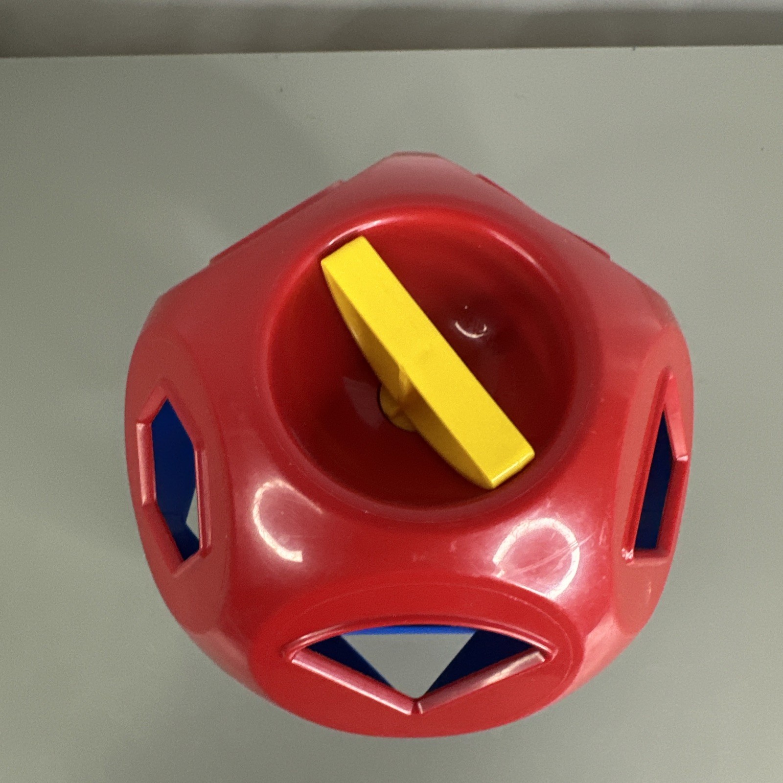 Vintage Blue Red Tupperware Shape O Ball Numbers Sorter Tupperkids Kid Toy 9 PCS