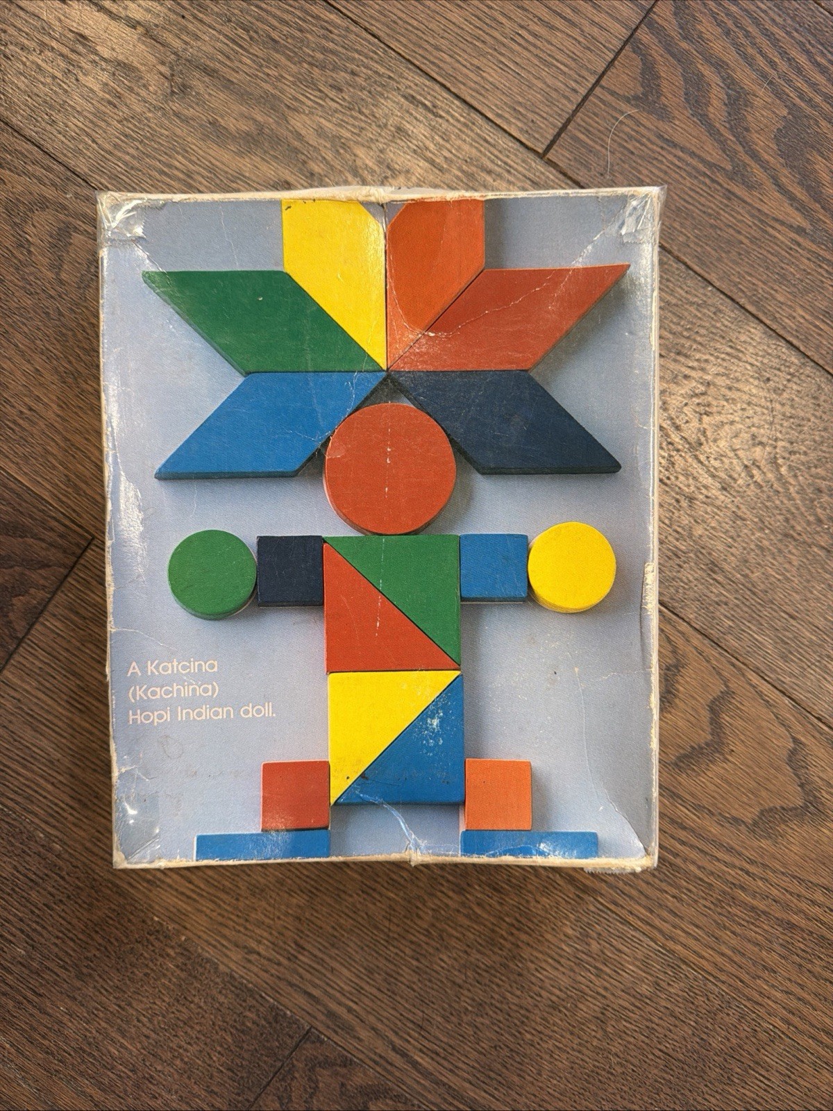 Vintage Design Discovery Toys Educational Wood Tangrams Retro 70s Over 40 Pieces
