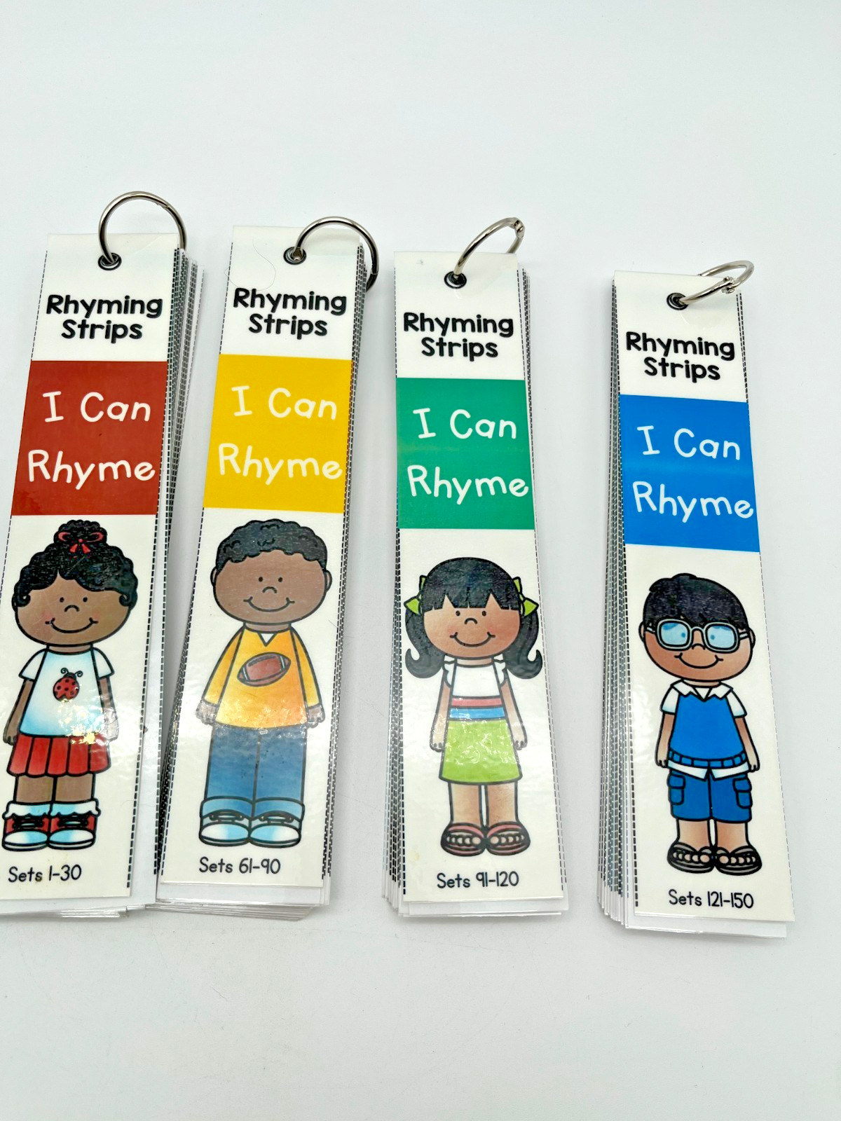 Rhyming Strips I Can Rhyme Literacy Center Task Cards 4 Sets Classroom